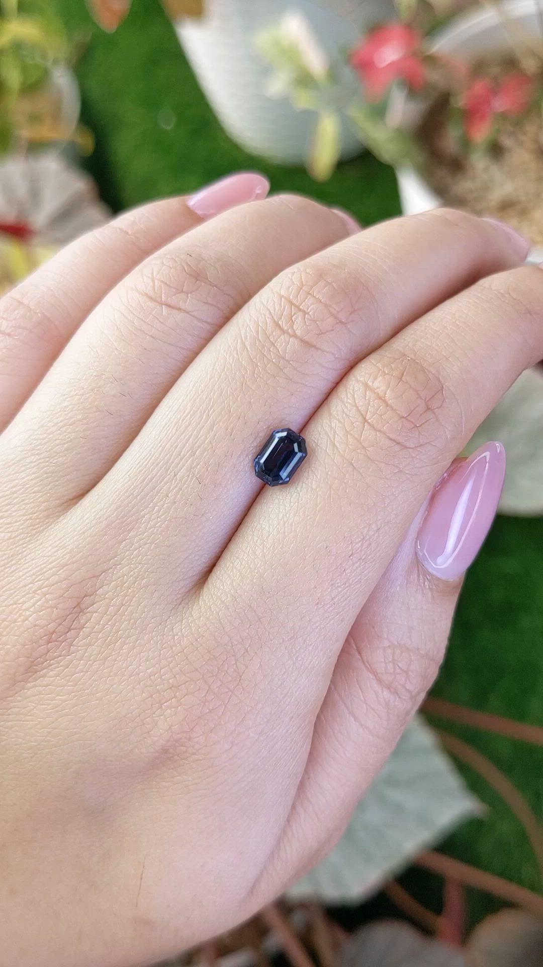 1.26 Ct. Blue Cobalt Spinel from Ceylon (Sri Lanka) Size Video