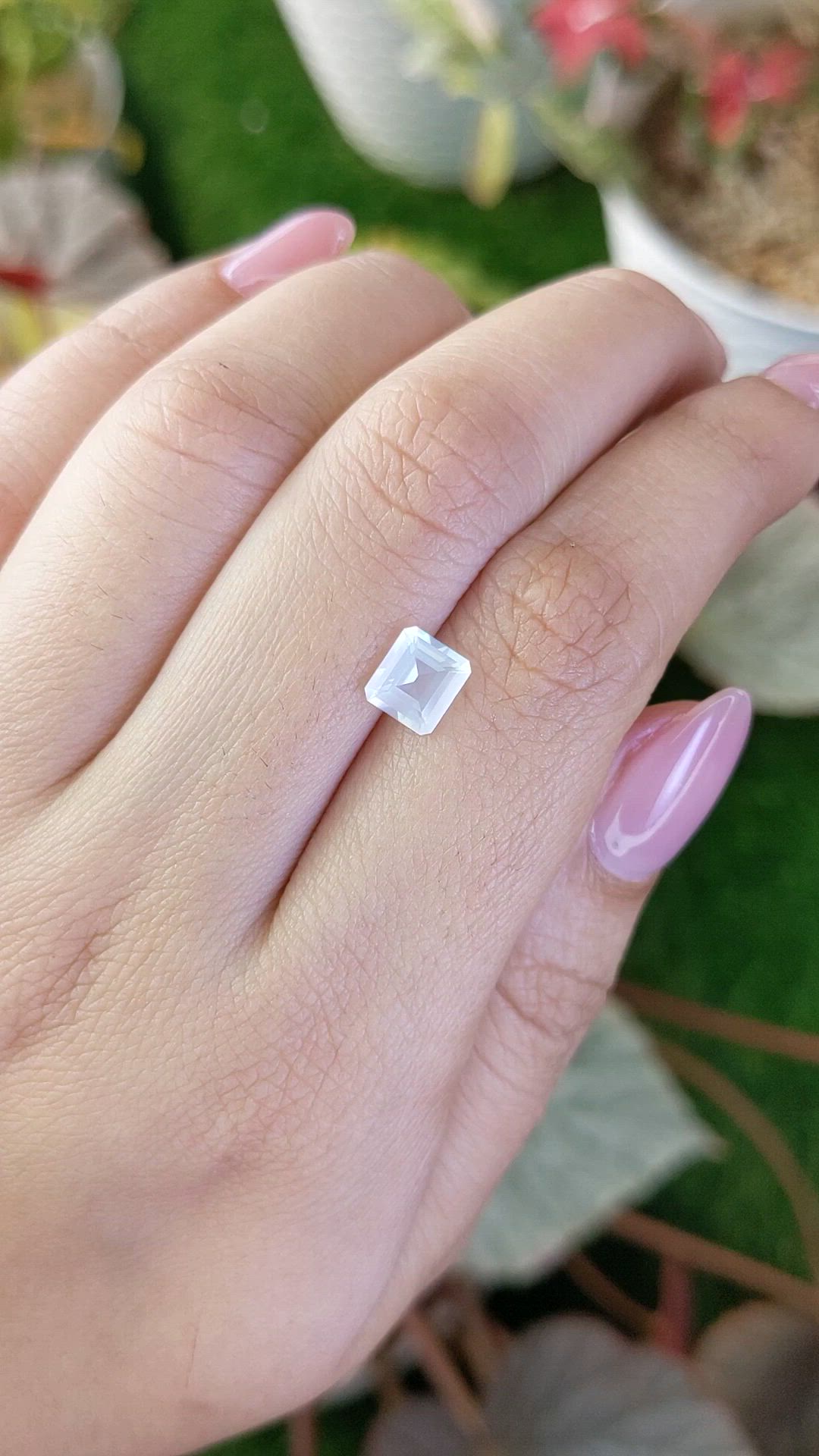 0.93 Ct. Rainbow Moonstone from Ceylon (Sri Lanka) Size Video