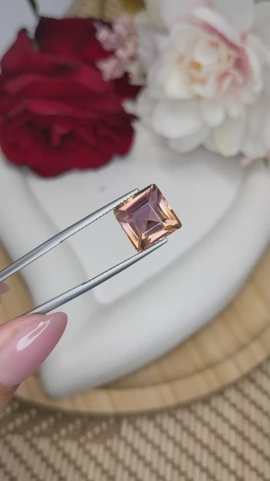 6.98 Ct. Bi Color Ametrine from Madagascar Size Video