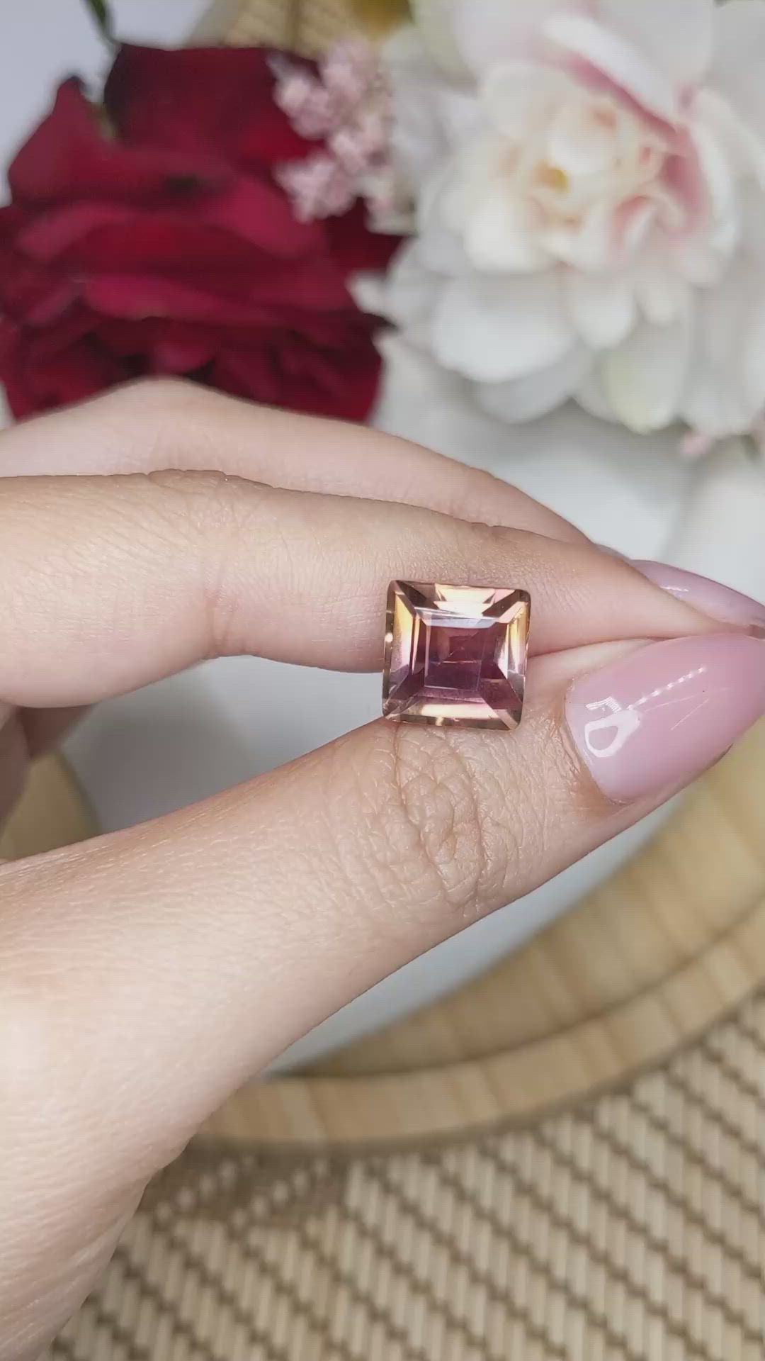 6.98 Ct. Bi Color Ametrine from Madagascar Size Video