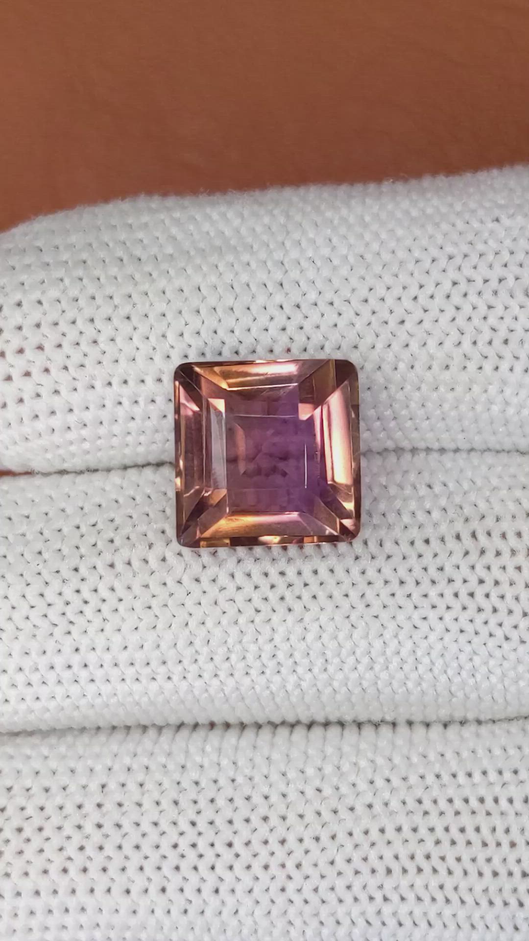 6.98 Ct. Bi Color Ametrine from Madagascar Size Video