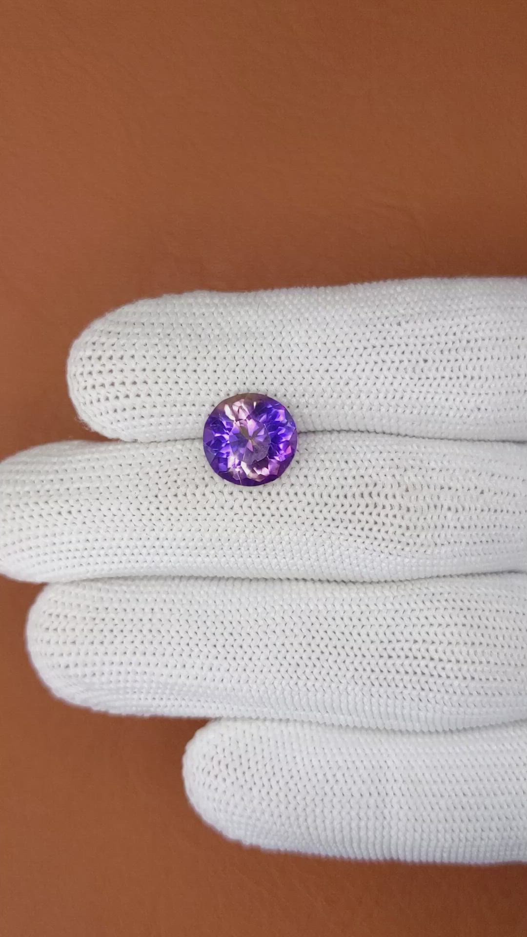 3.42 Ct. Bi Color Ametrine from Madagascar Size Video