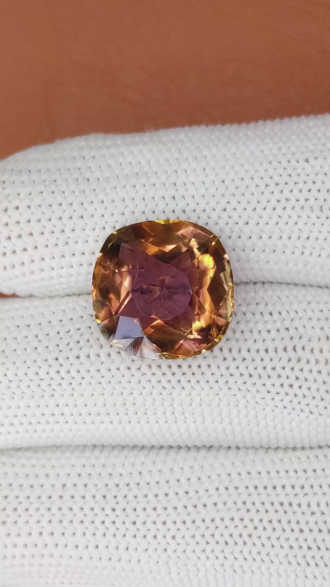 10.91 Ct. Bi Color Ametrine from Madagascar Size Video