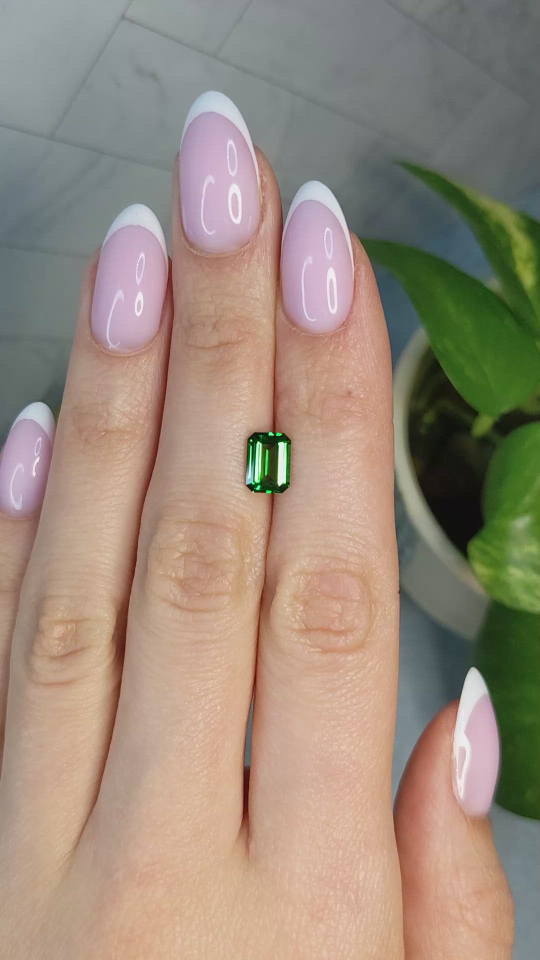 1.60 Ct. Tsavorite Garnet from Tanzania Size Video