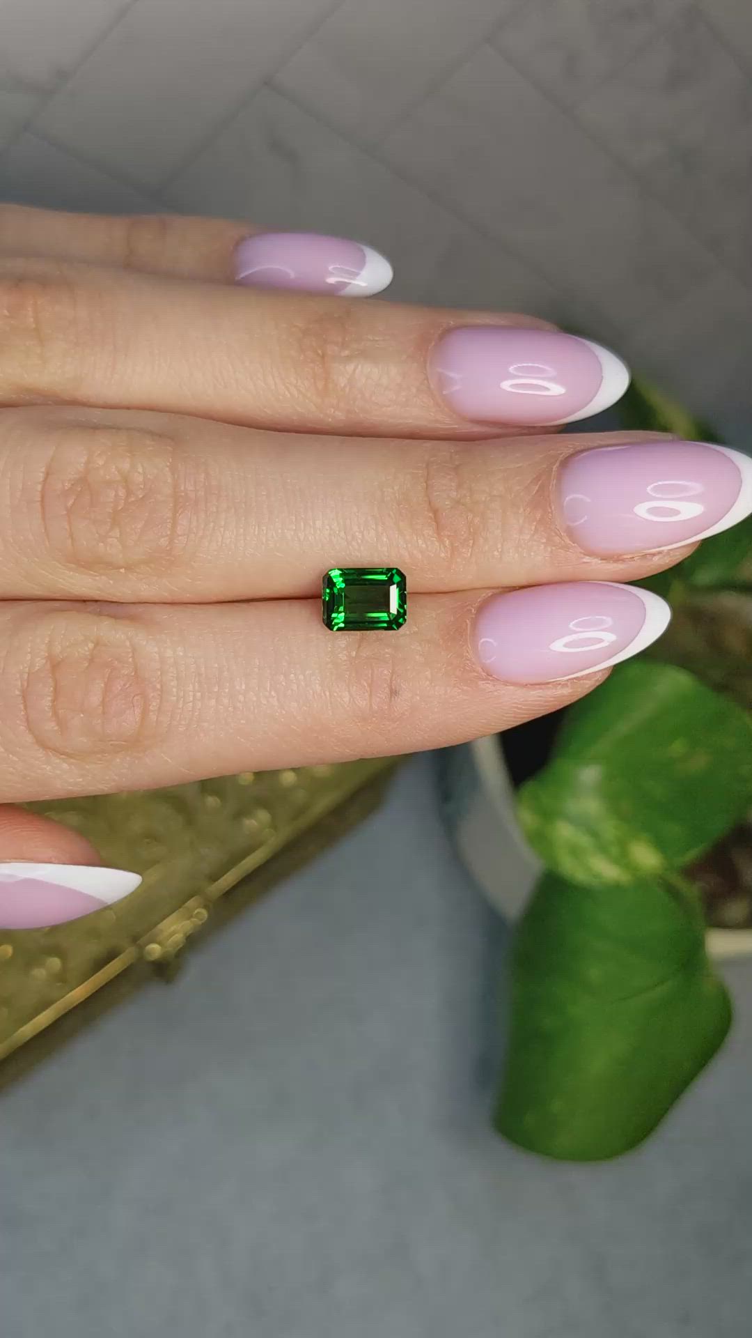 2.03 Ct. Tsavorite Garnet from Tanzania Size Video