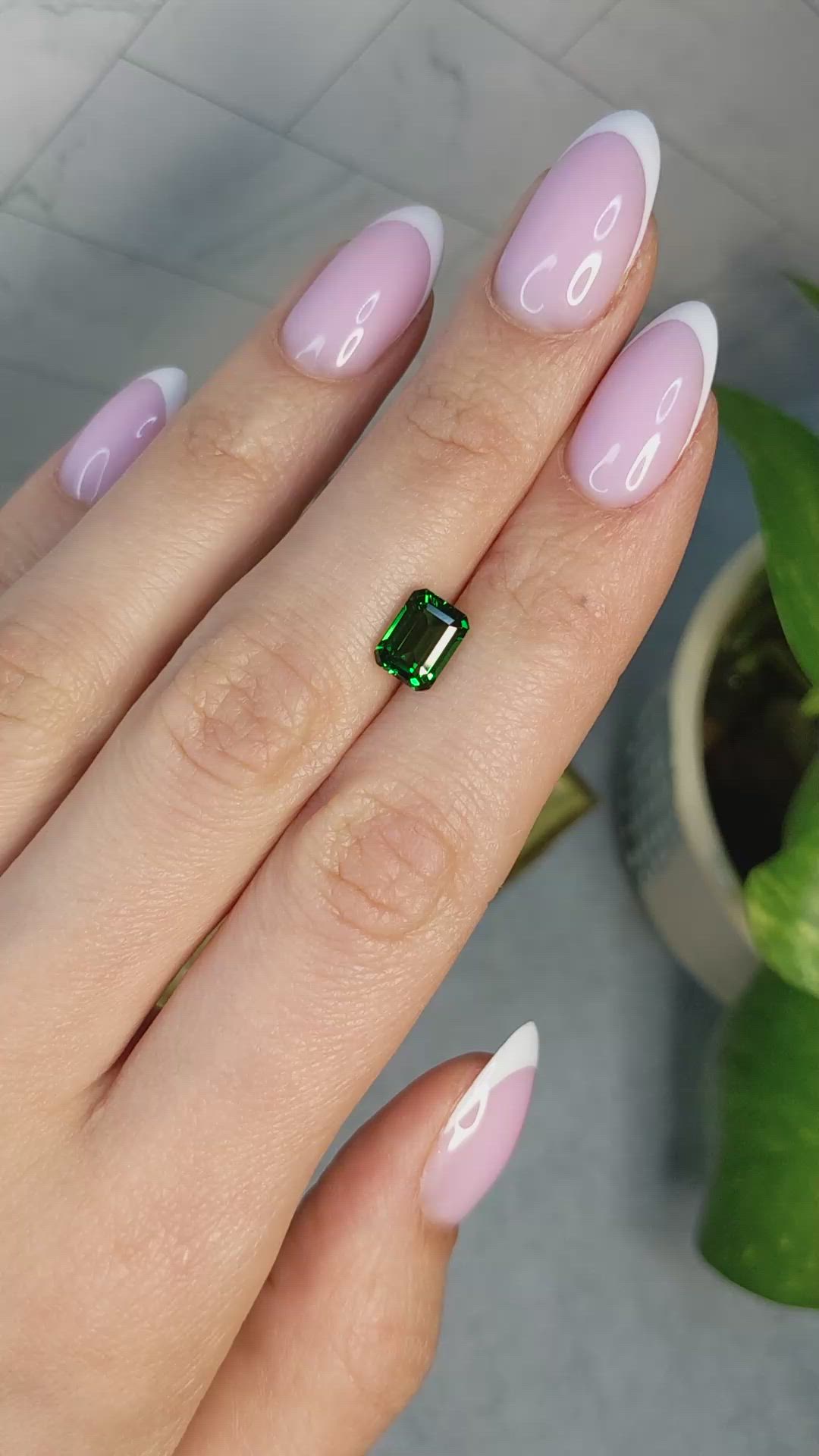 2.03 Ct. Tsavorite Garnet from Tanzania Size Video
