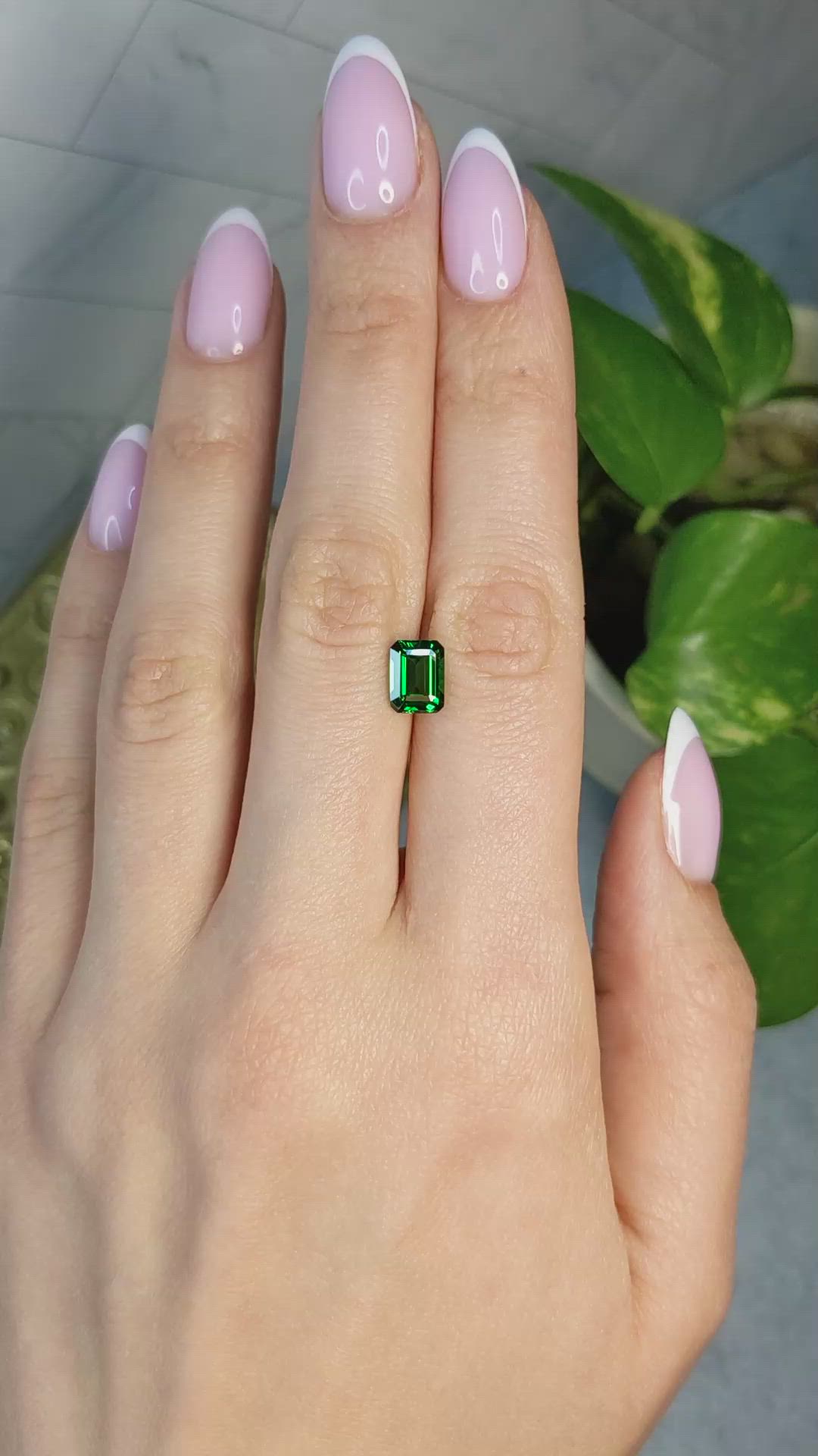 2.03 Ct. Tsavorite Garnet from Tanzania Size Video