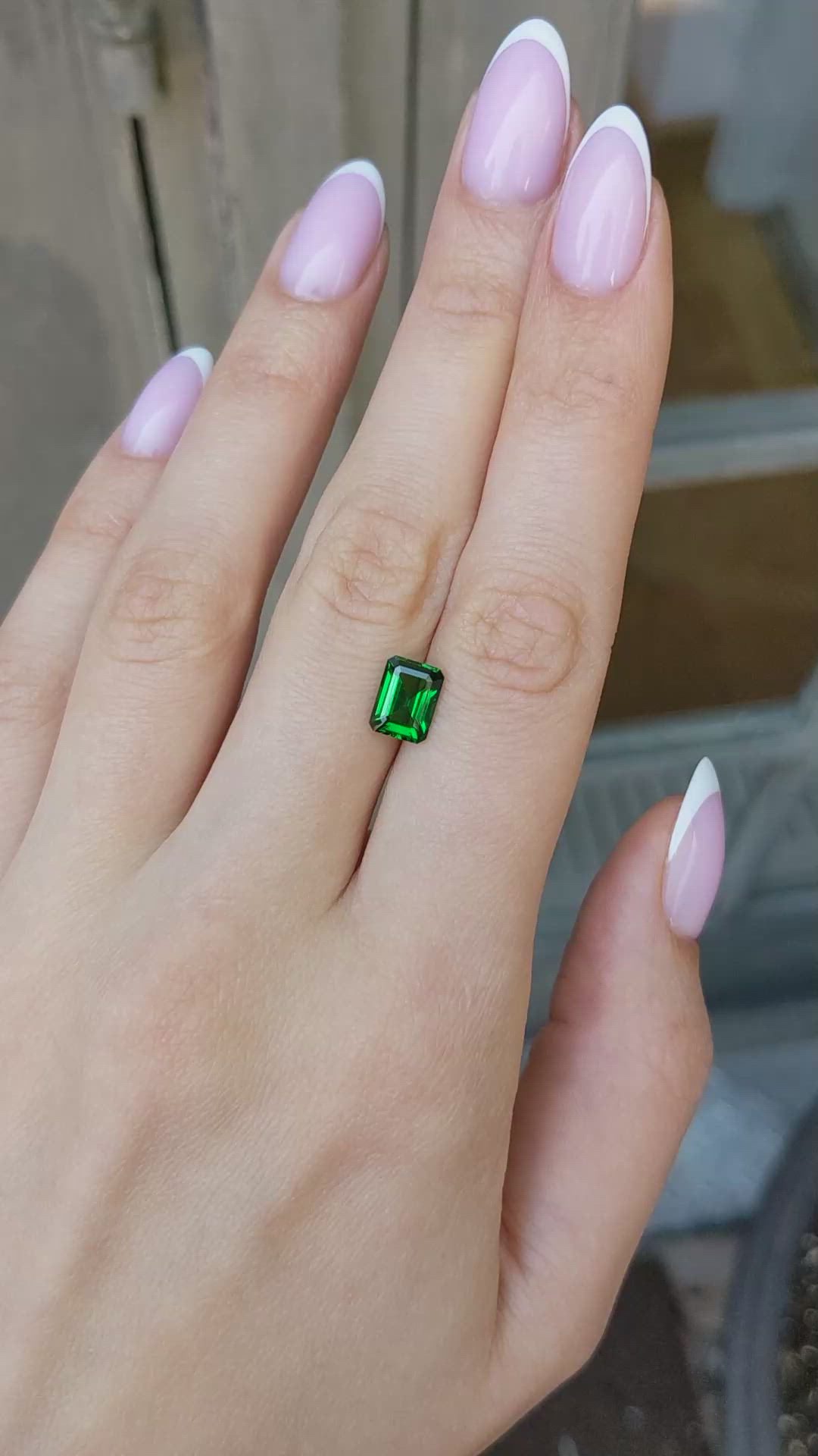 2.08 Ct. Tsavorite Garnet from Tanzania Size Video