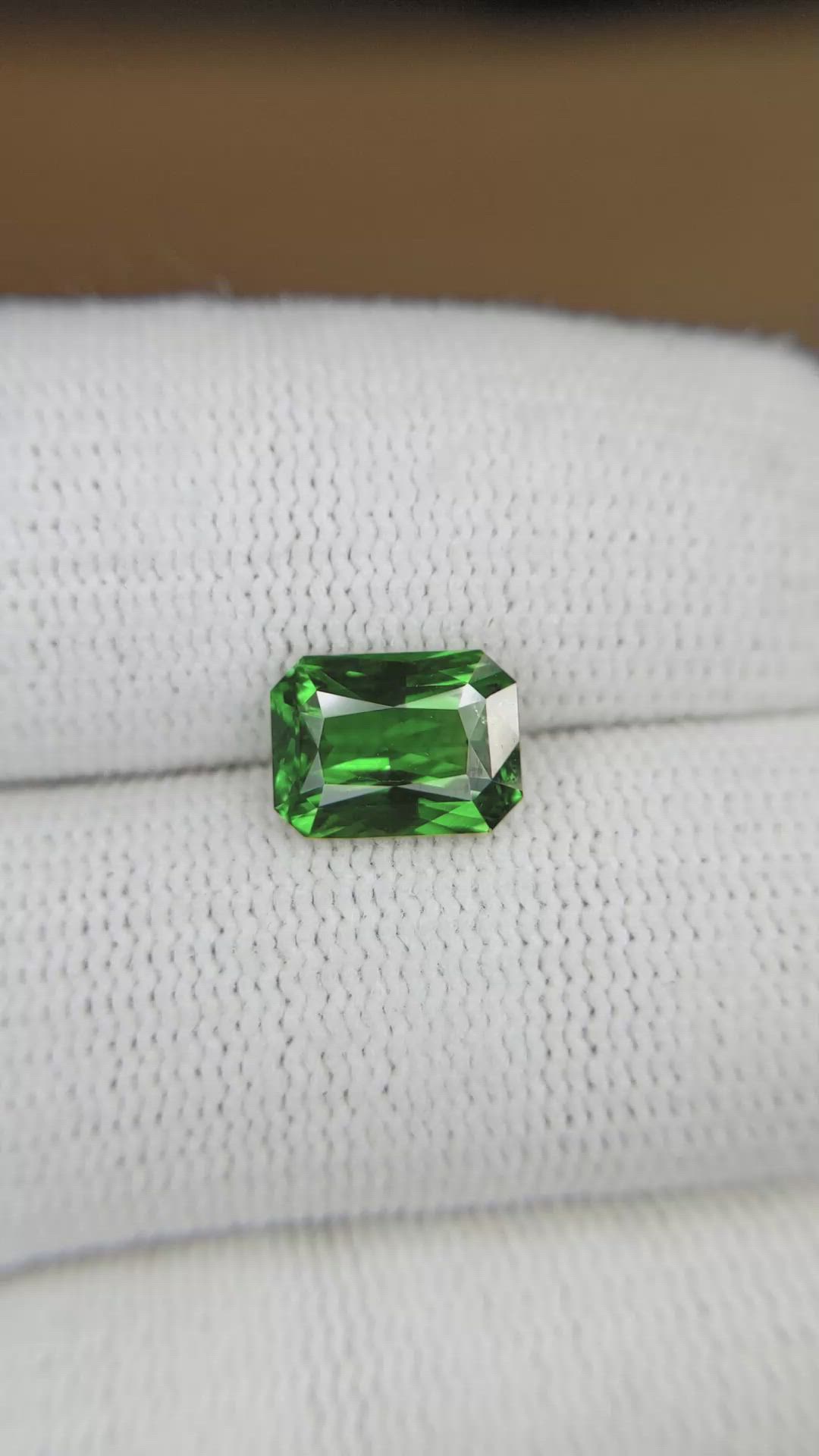 2.11 Ct. Tsavorite Garnet from Tanzania Size Video
