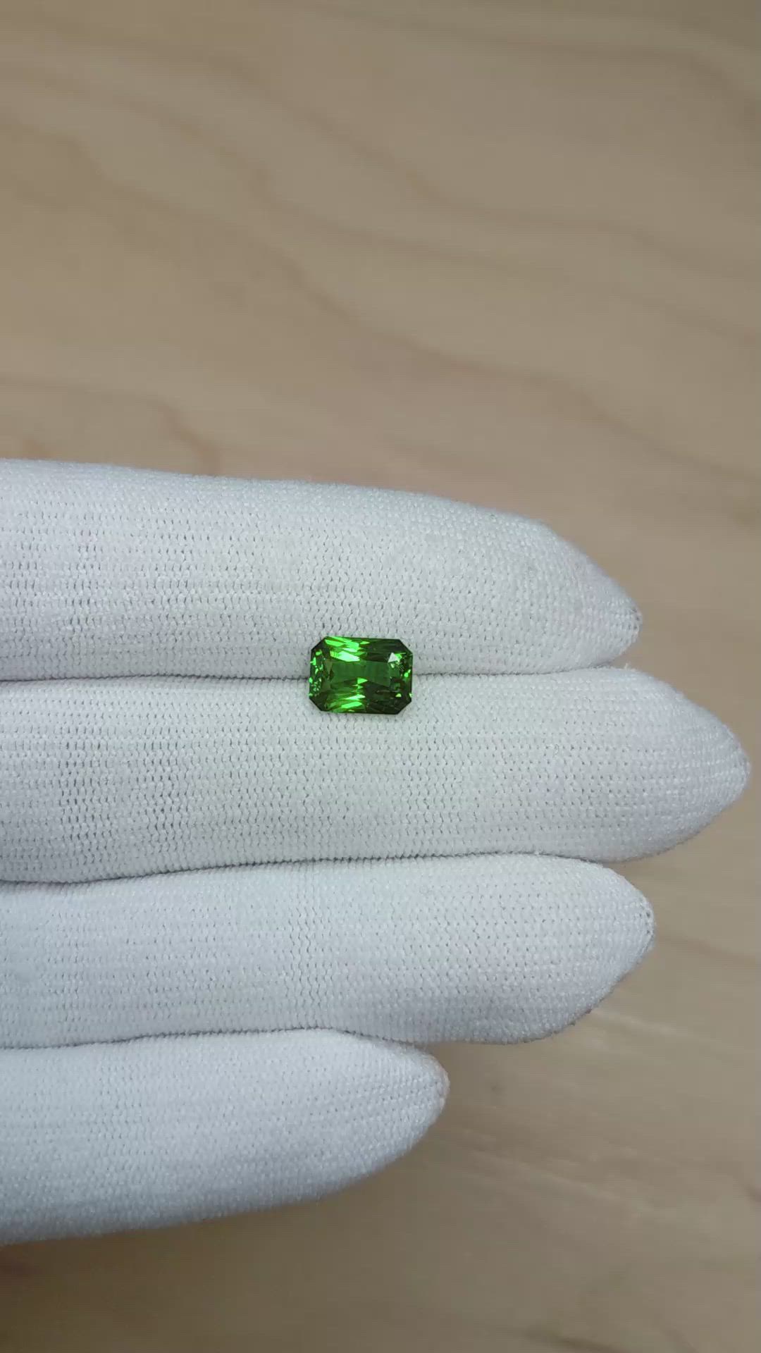 2.11 Ct. Tsavorite Garnet from Tanzania Size Video