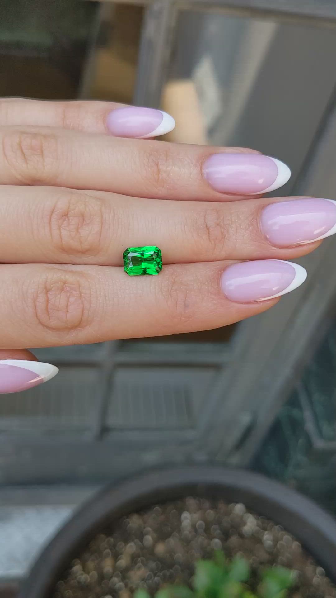 2.11 Ct. Tsavorite Garnet from Tanzania Size Video