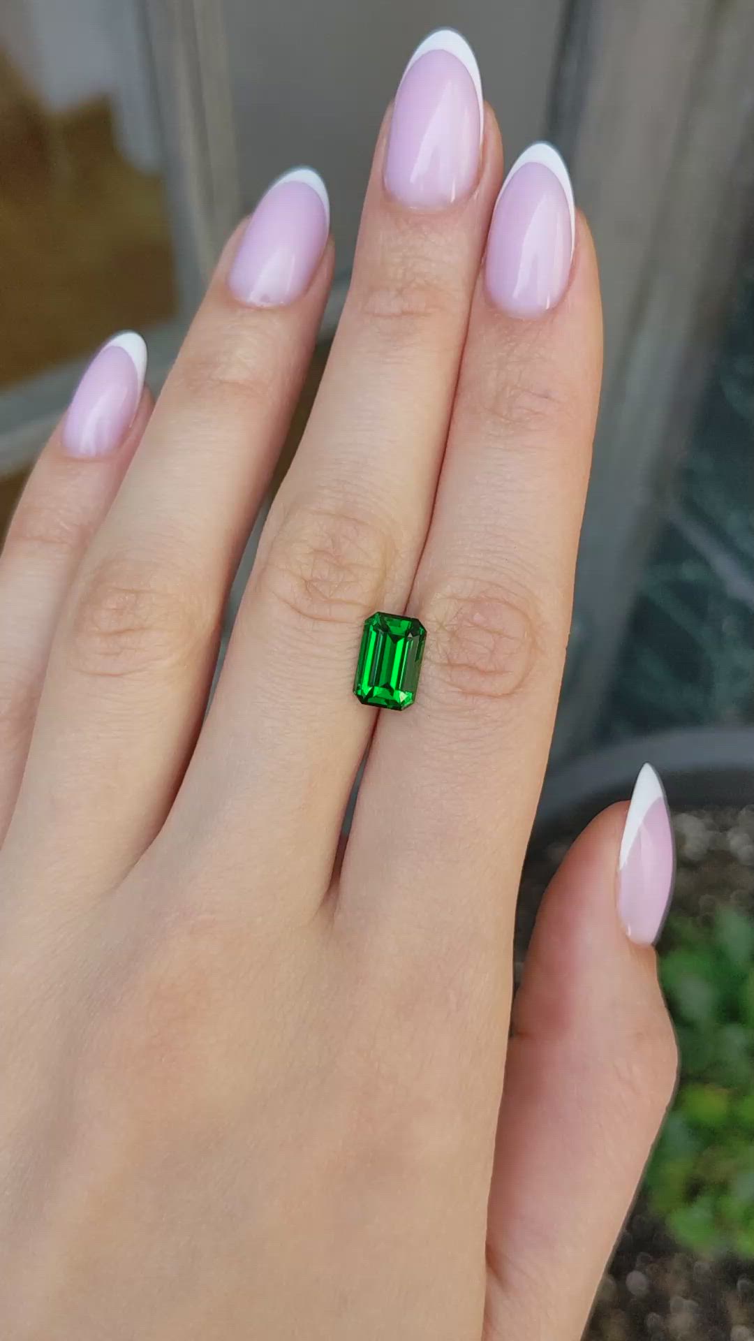 3.03 Ct. Tsavorite Garnet from Tanzania Size Video