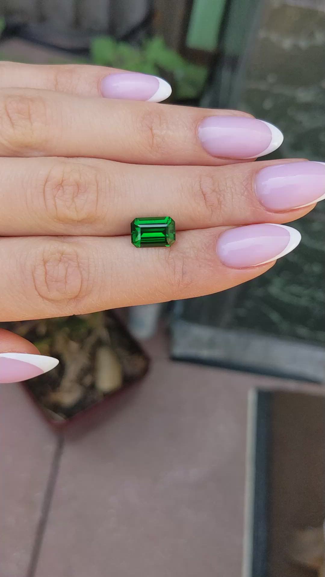 3.03 Ct. Tsavorite Garnet from Tanzania Size Video