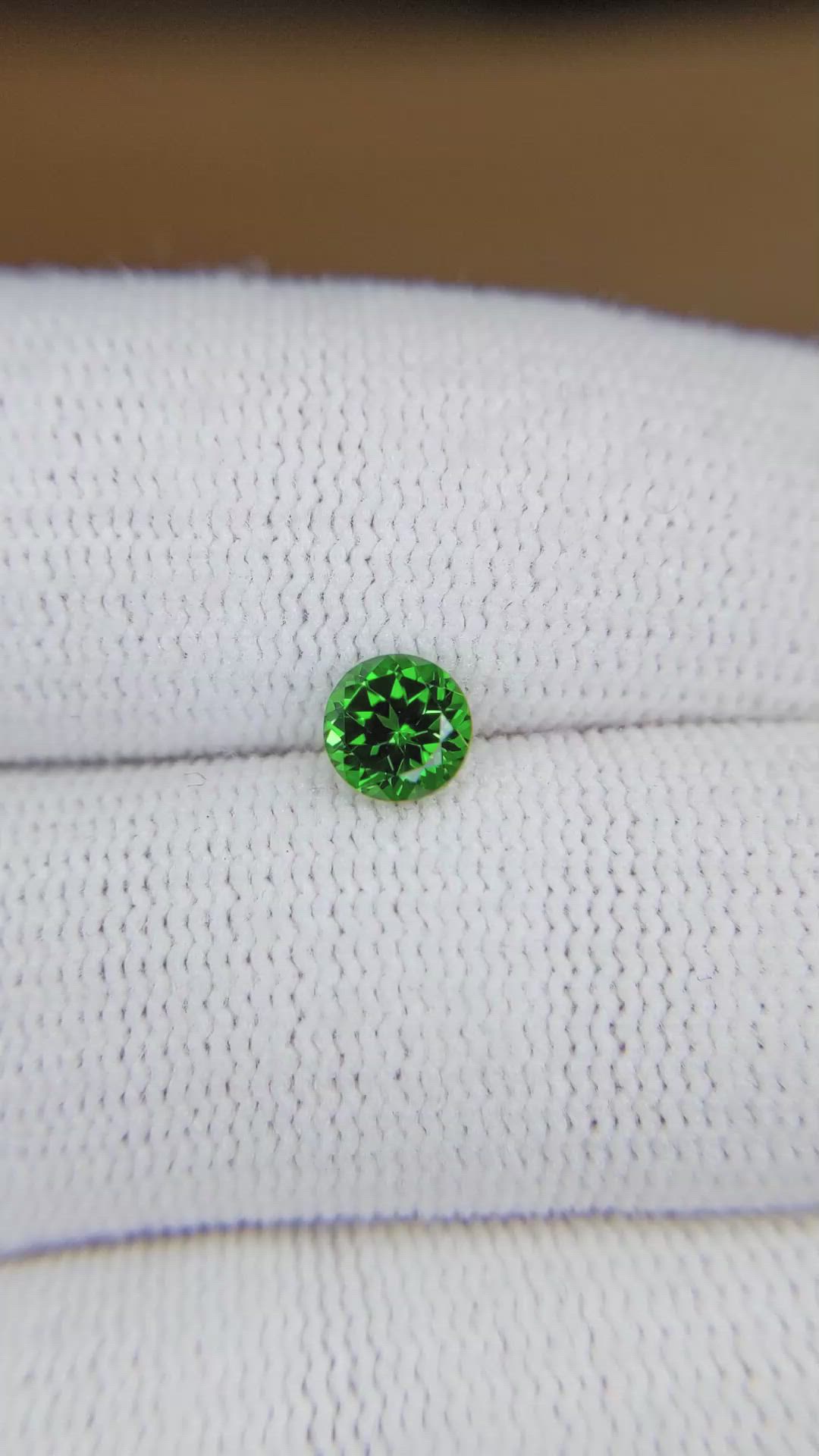 0.63 Ct. Tsavorite Garnet from Tanzania Size Video