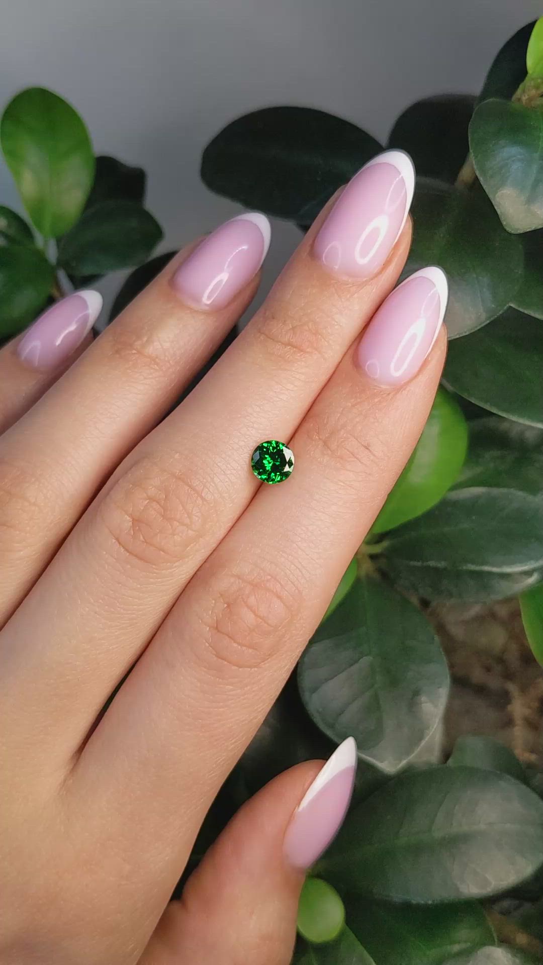 0.95 Ct. Tsavorite Garnet from Tanzania Size Video