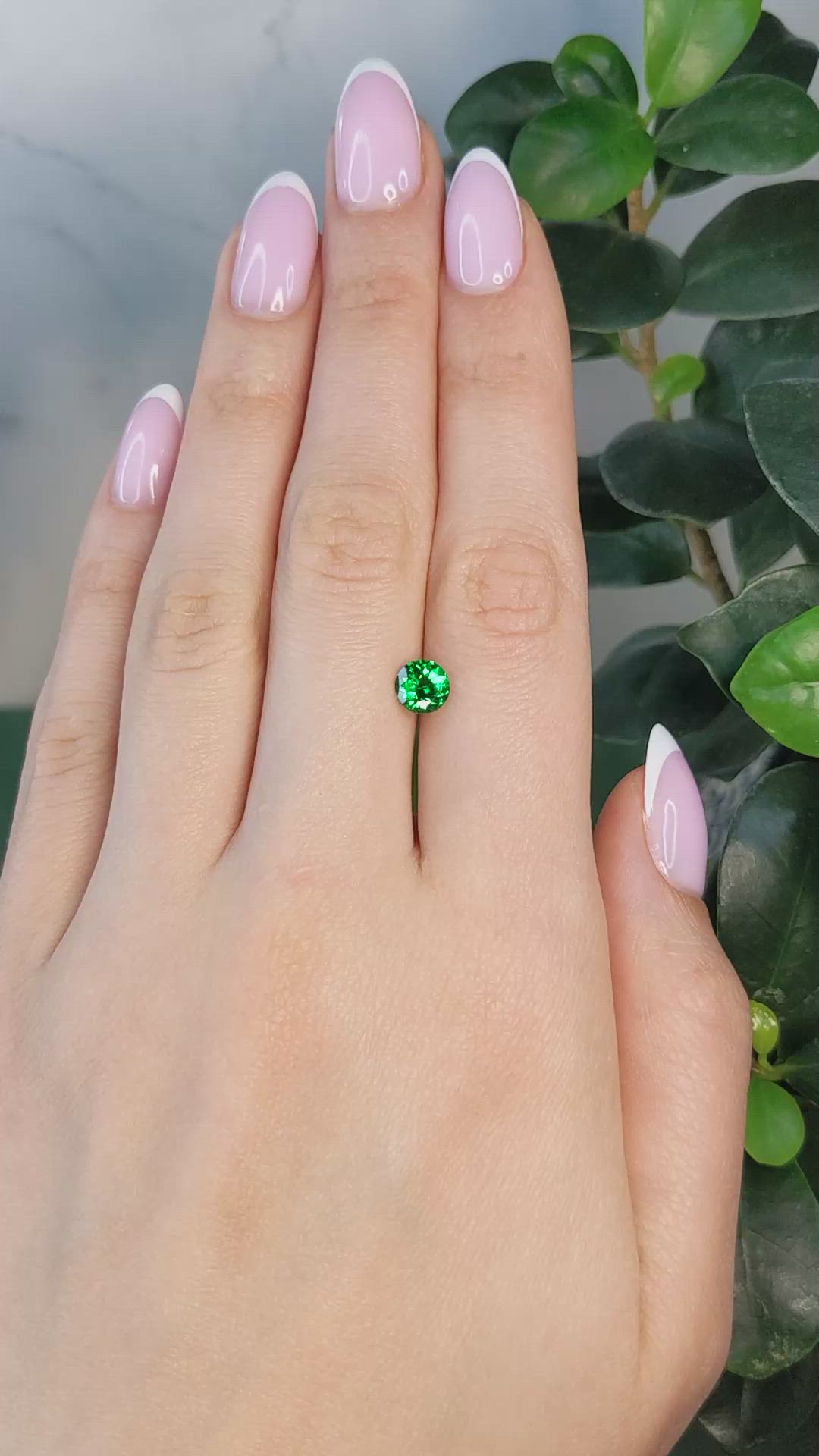 0.95 Ct. Tsavorite Garnet from Tanzania Size Video