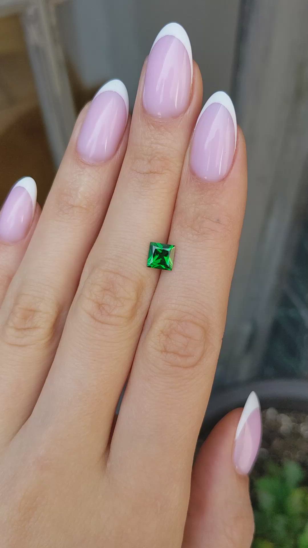 0.91 Ct. Tsavorite Garnet from Tanzania Size Video