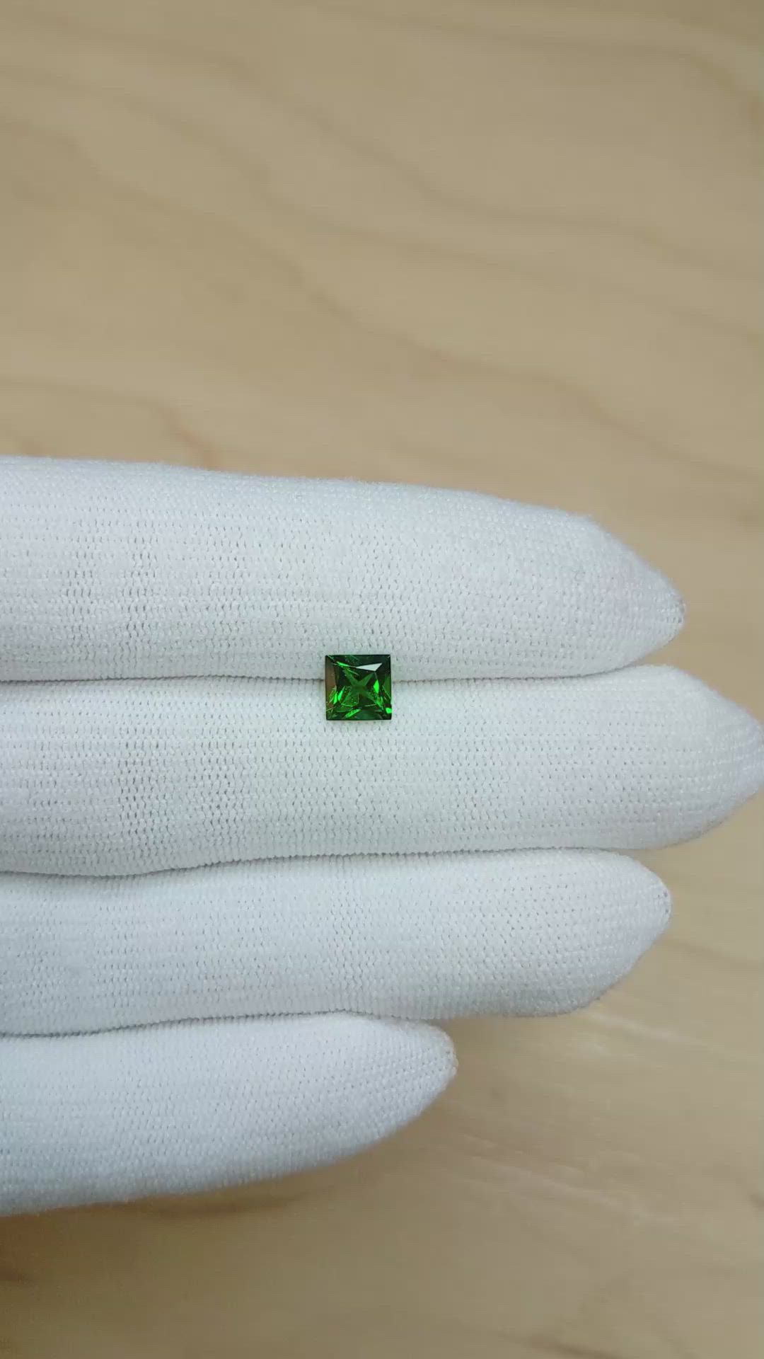 0.91 Ct. Tsavorite Garnet from Tanzania Size Video