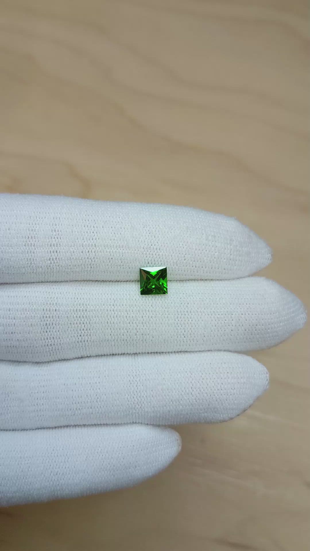 1.22 Ct. Tsavorite Garnet from Tanzania Size Video