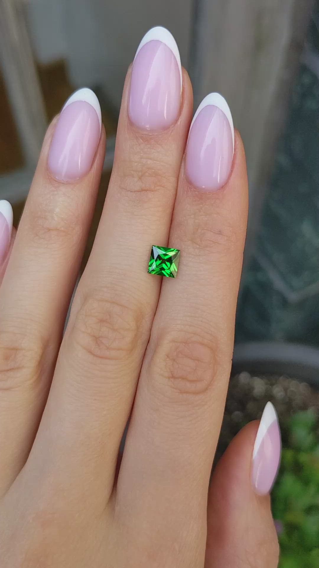 1.22 Ct. Tsavorite Garnet from Tanzania Size Video