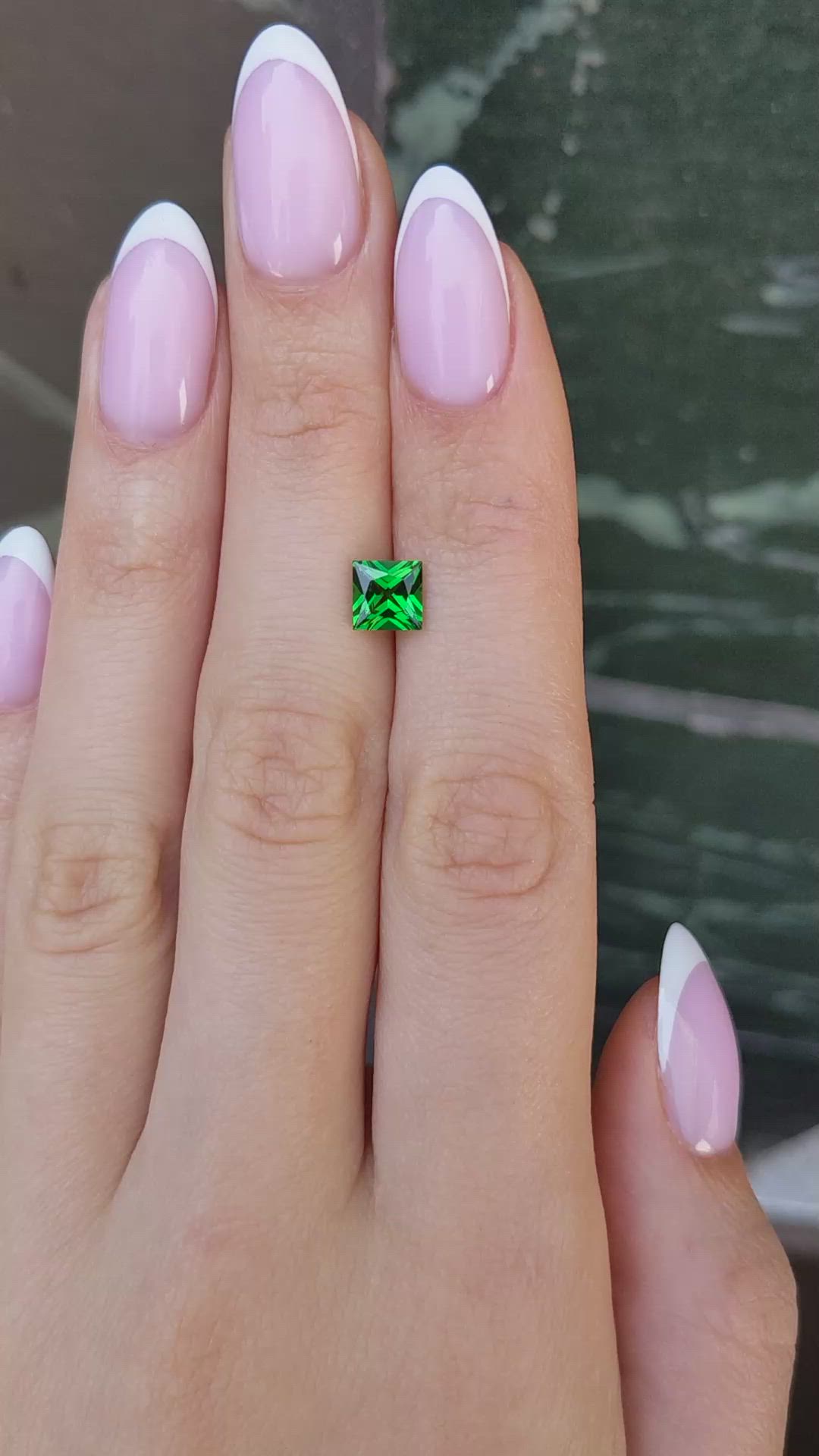 1.22 Ct. Tsavorite Garnet from Tanzania Size Video