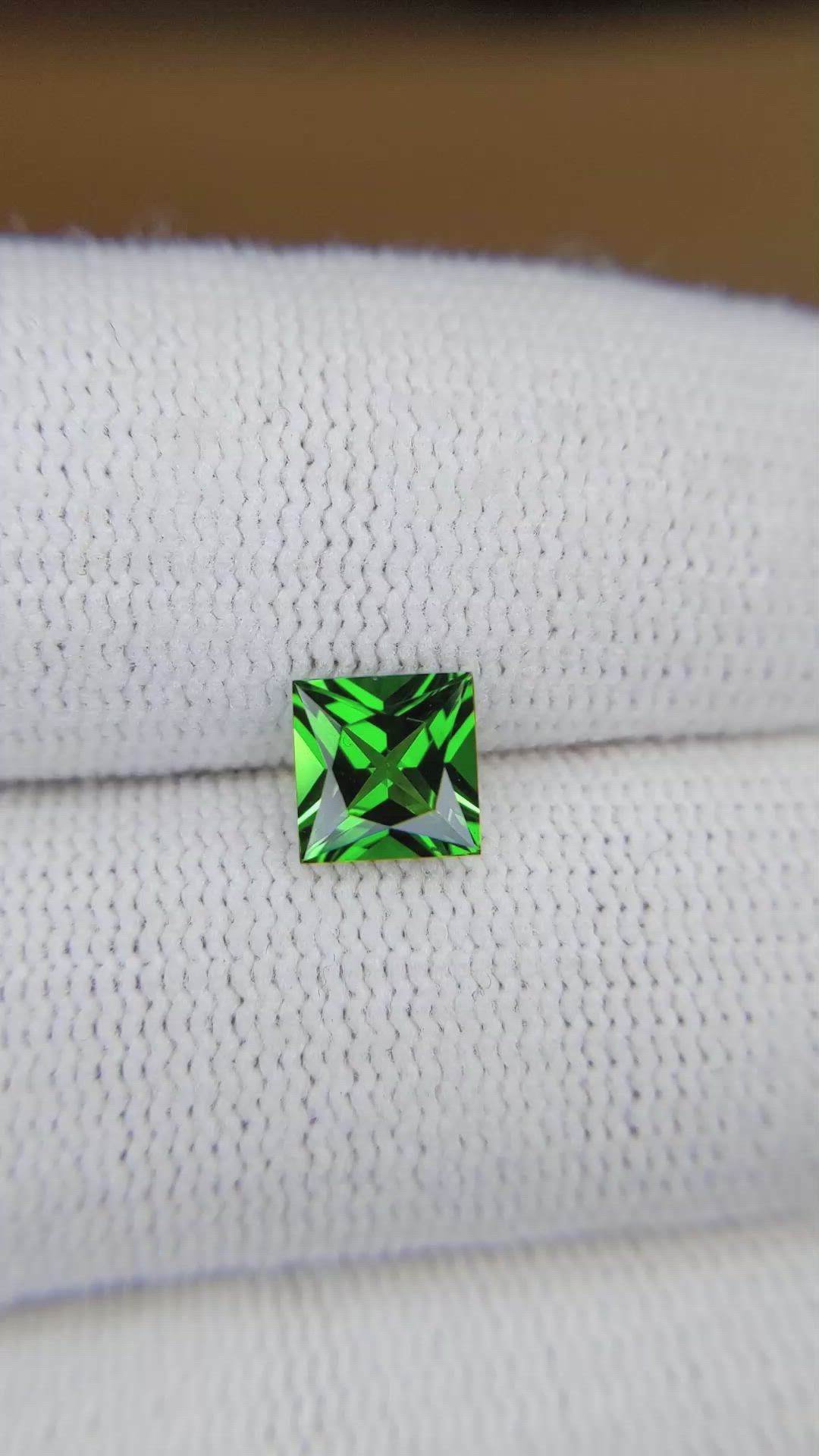 1.22 Ct. Tsavorite Garnet from Tanzania Size Video