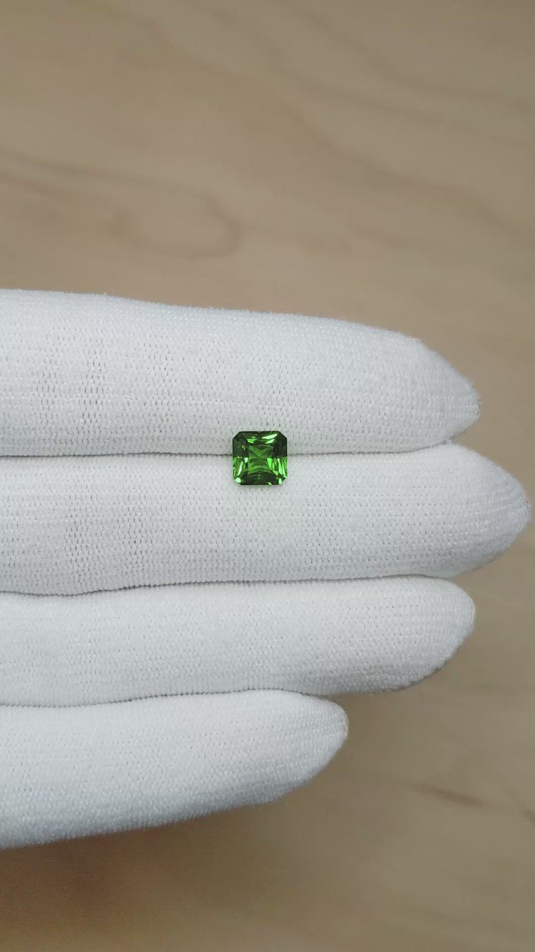 1.57 Ct. Tsavorite Garnet from Tanzania Size Video