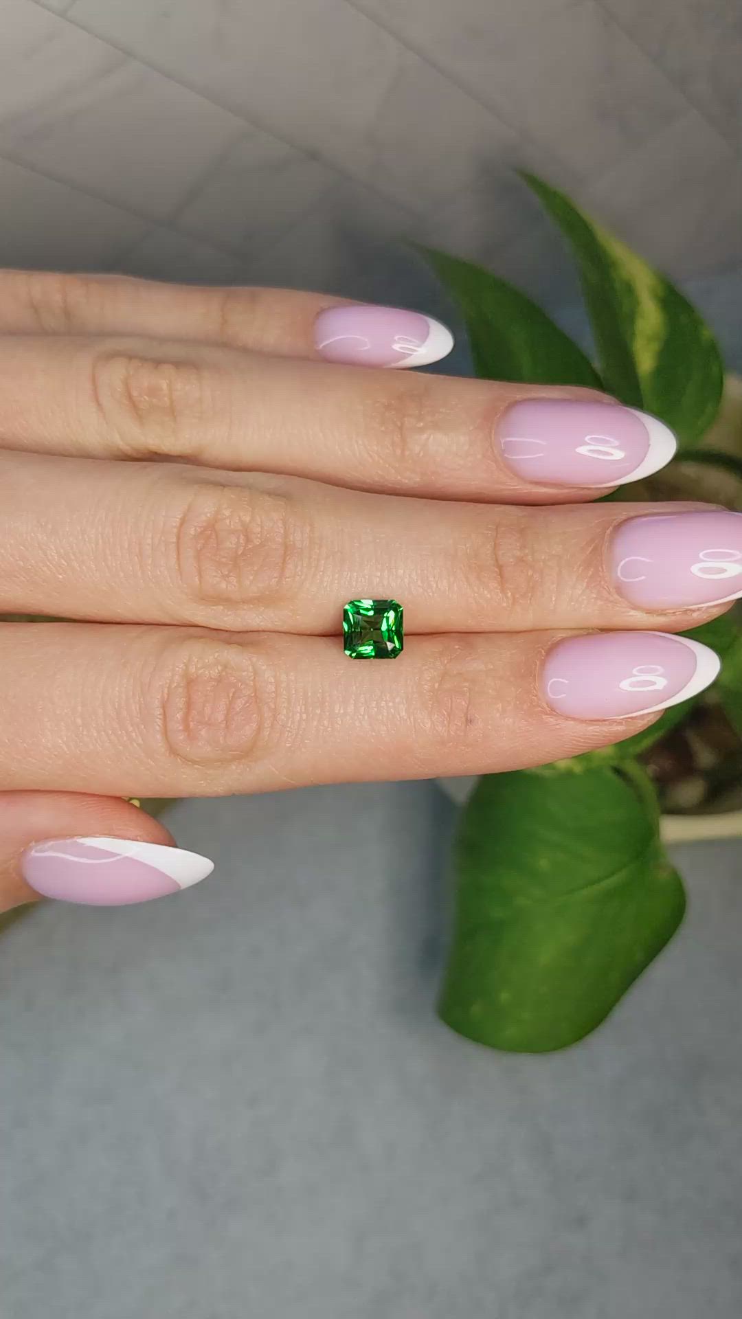 1.57 Ct. Tsavorite Garnet from Tanzania Size Video