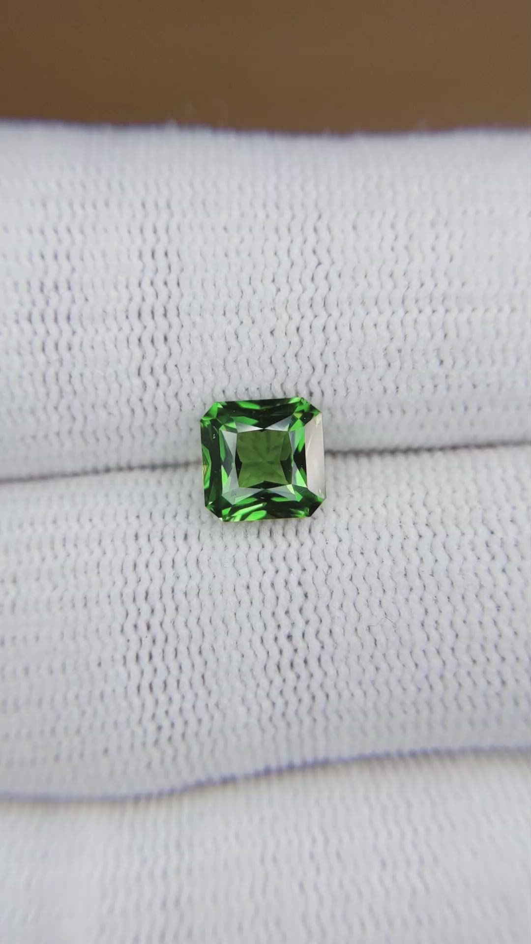 1.57 Ct. Tsavorite Garnet from Tanzania Size Video