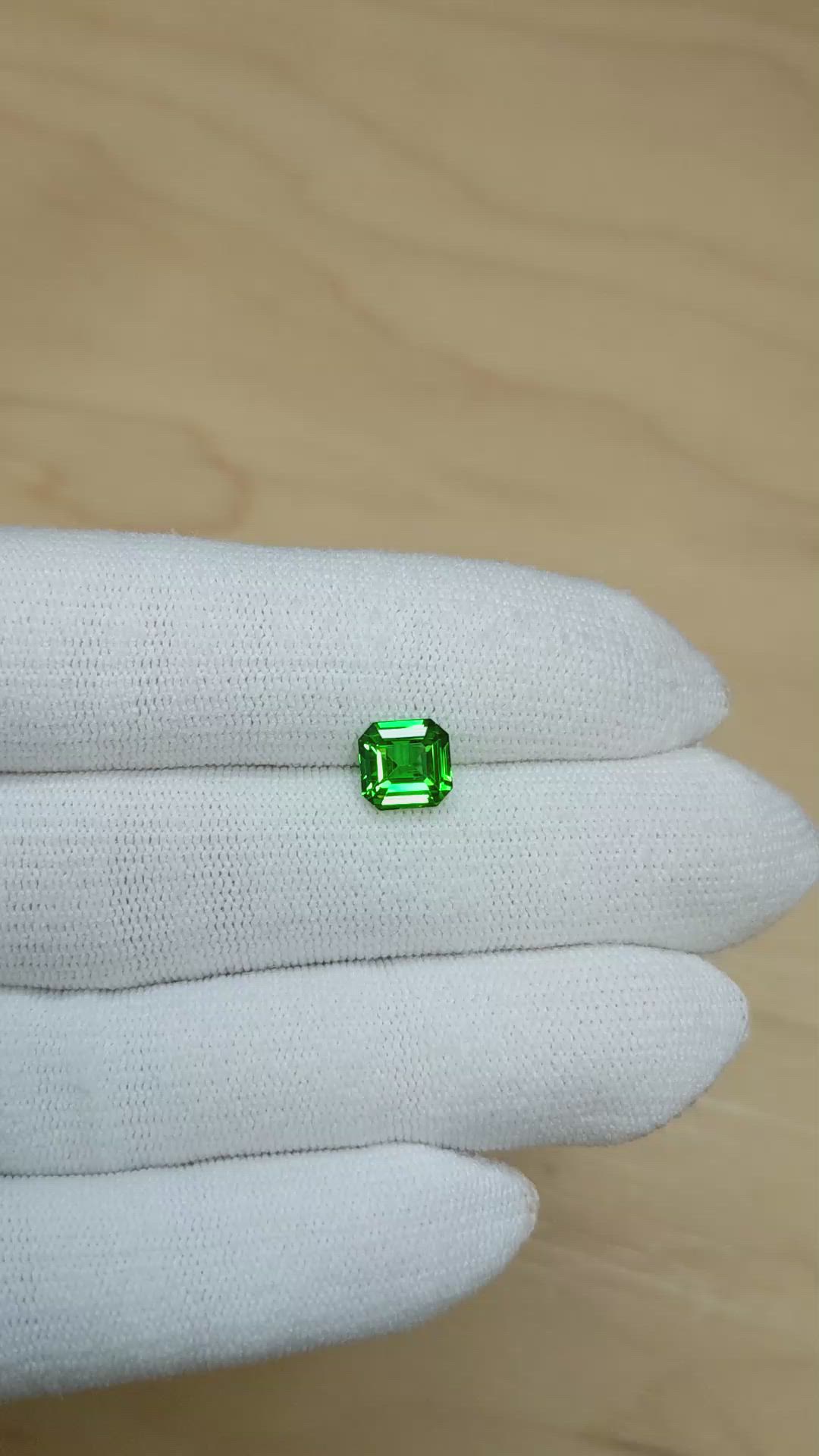 2.04 Ct. Tsavorite Garnet from Tanzania Size Video