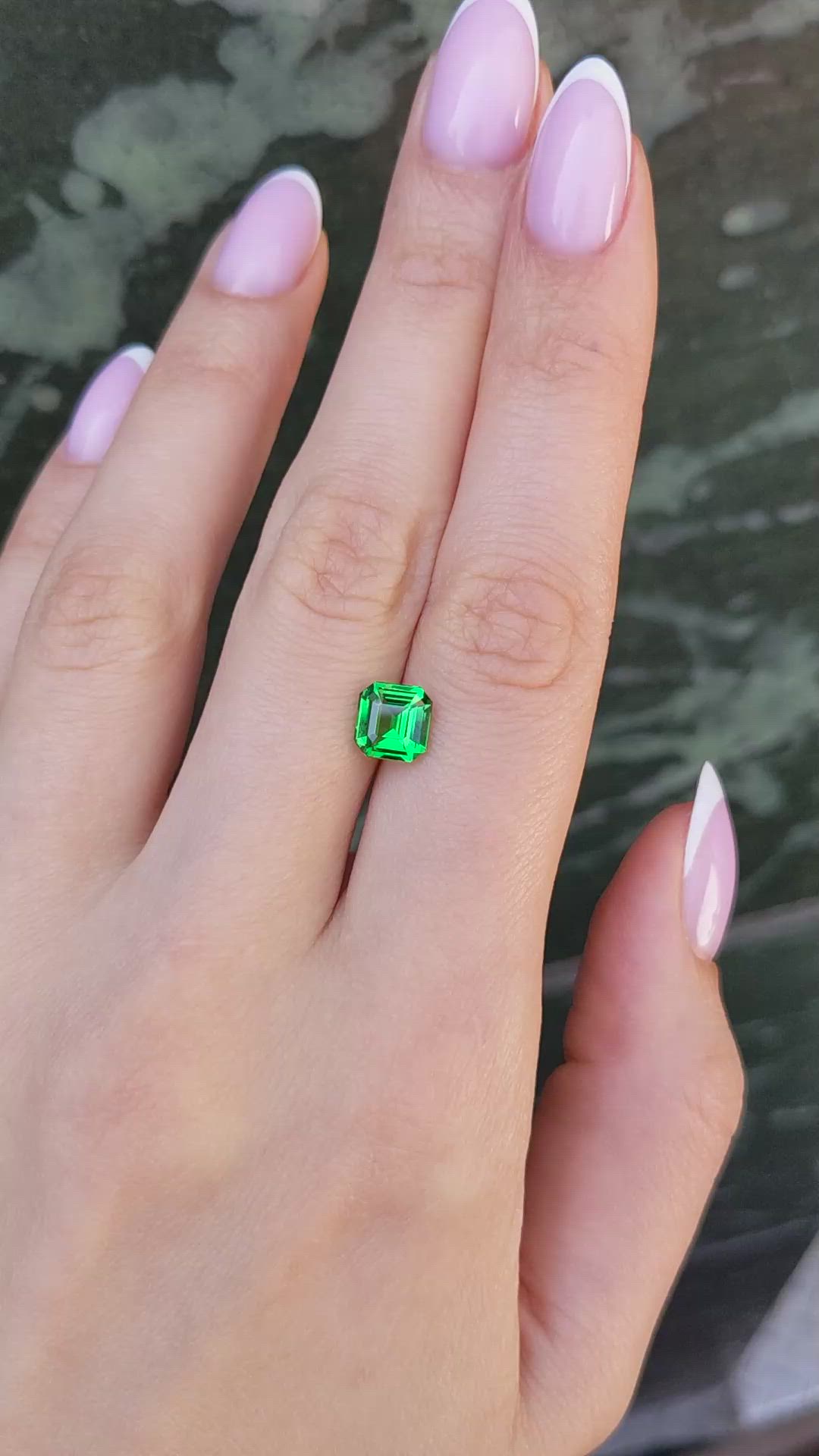2.04 Ct. Tsavorite Garnet from Tanzania Size Video