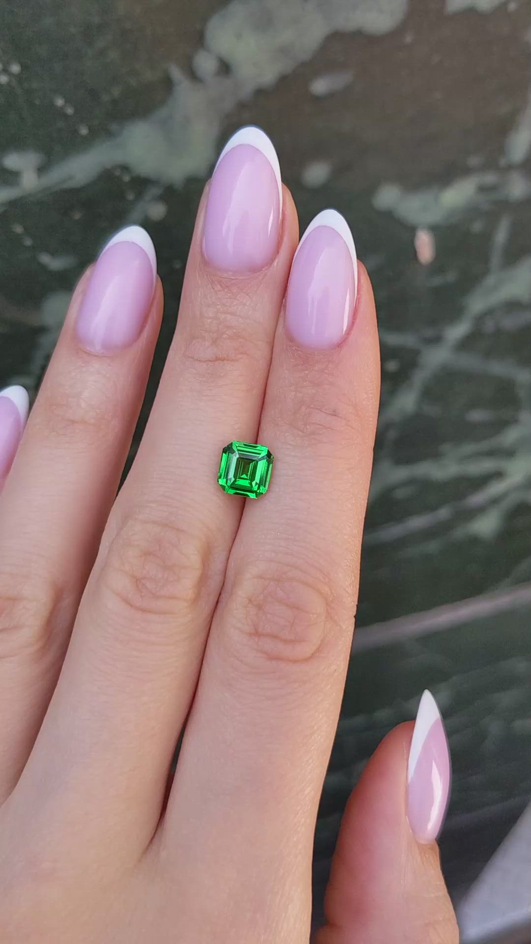 2.04 Ct. Tsavorite Garnet from Tanzania Size Video