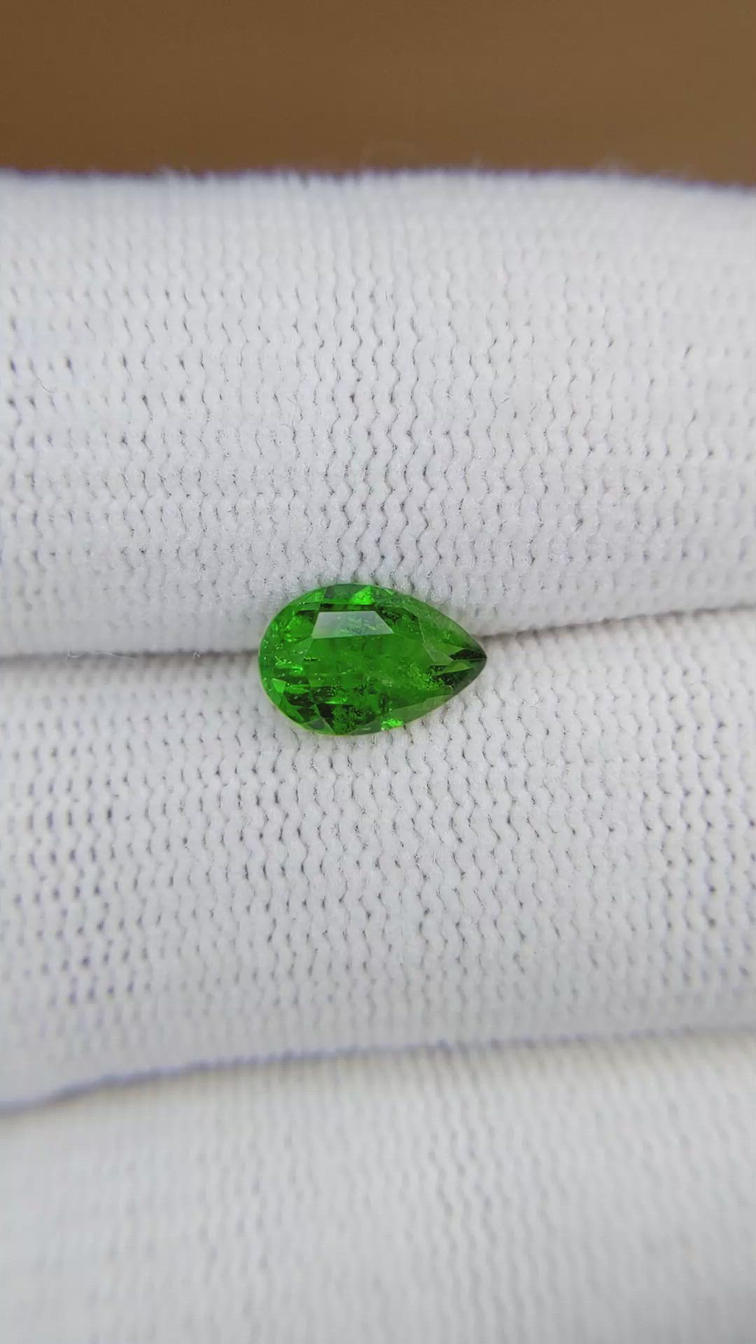 1.34 Ct. Tsavorite Garnet from Tanzania Size Video