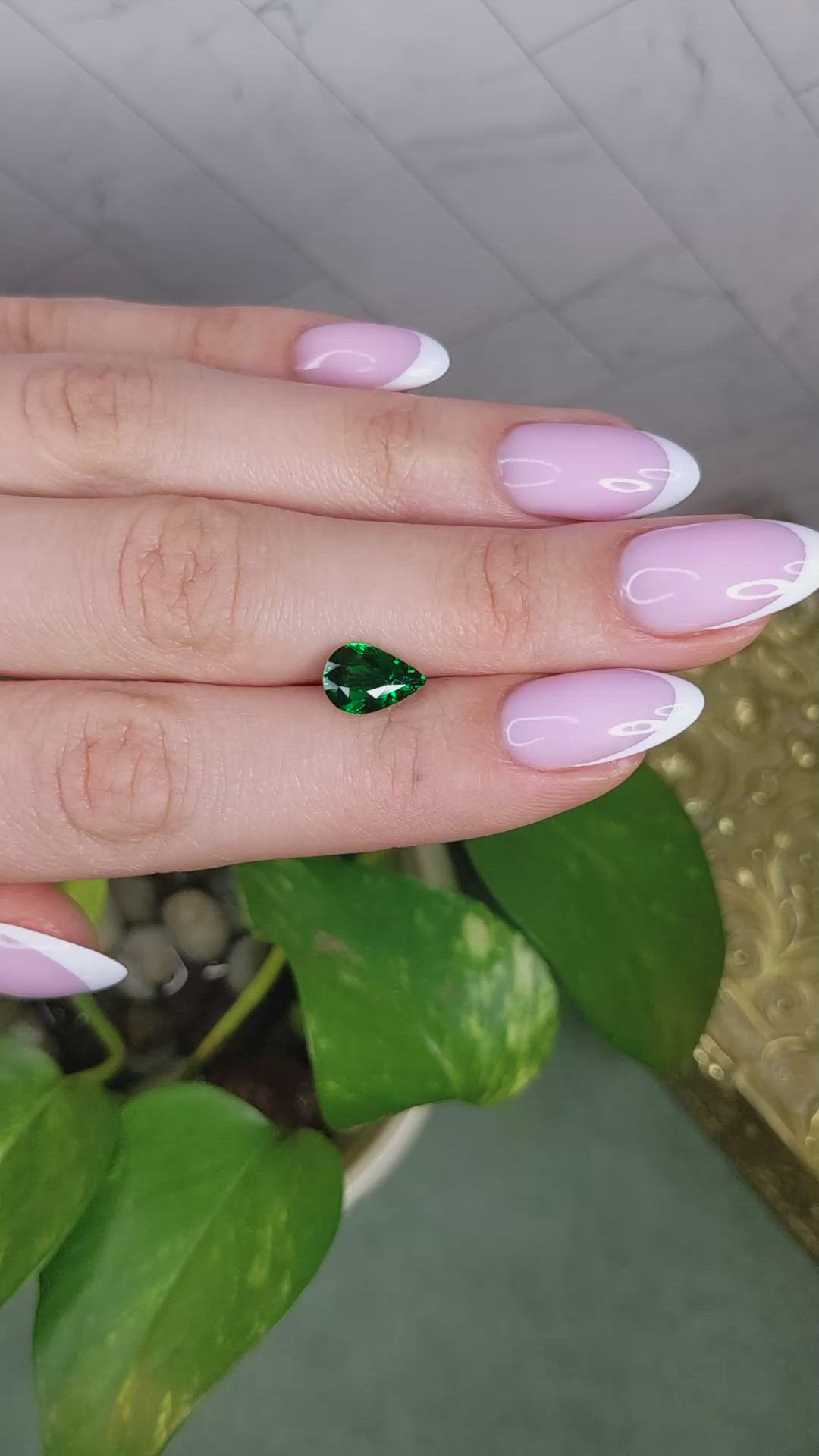 2.04 Ct. Tsavorite Garnet from Tanzania Size Video