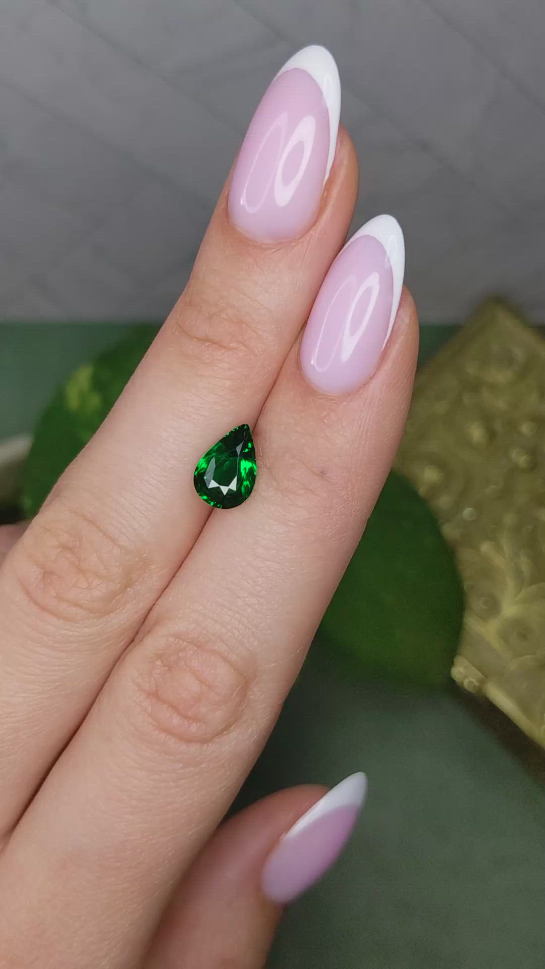 2.04 Ct. Tsavorite Garnet from Tanzania Size Video