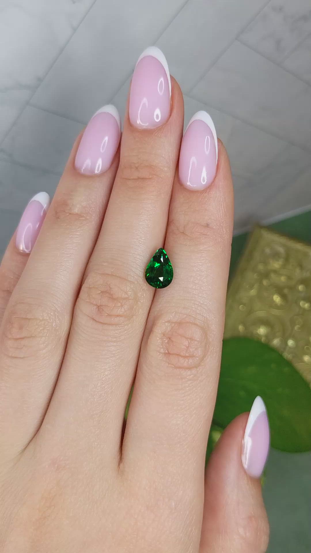 2.04 Ct. Tsavorite Garnet from Tanzania Size Video