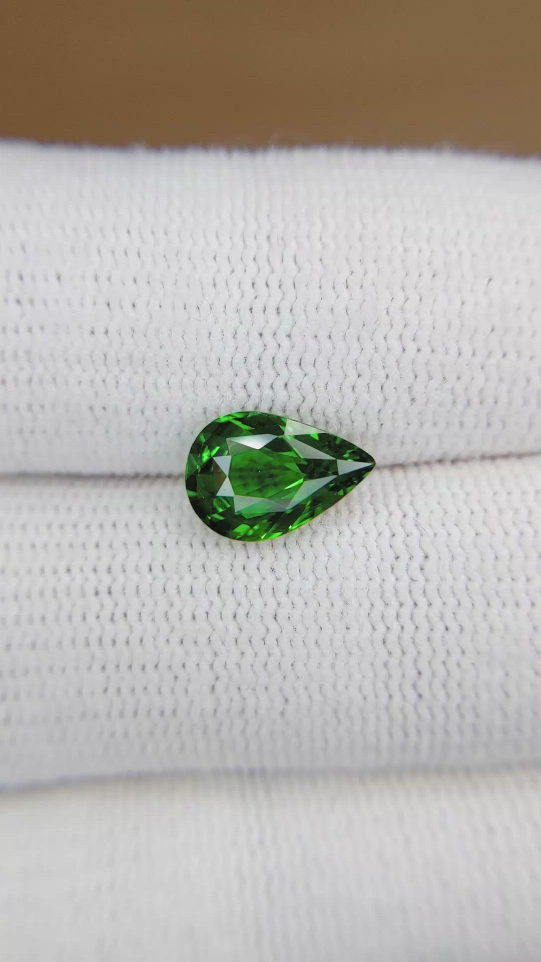 2.04 Ct. Tsavorite Garnet from Tanzania Size Video