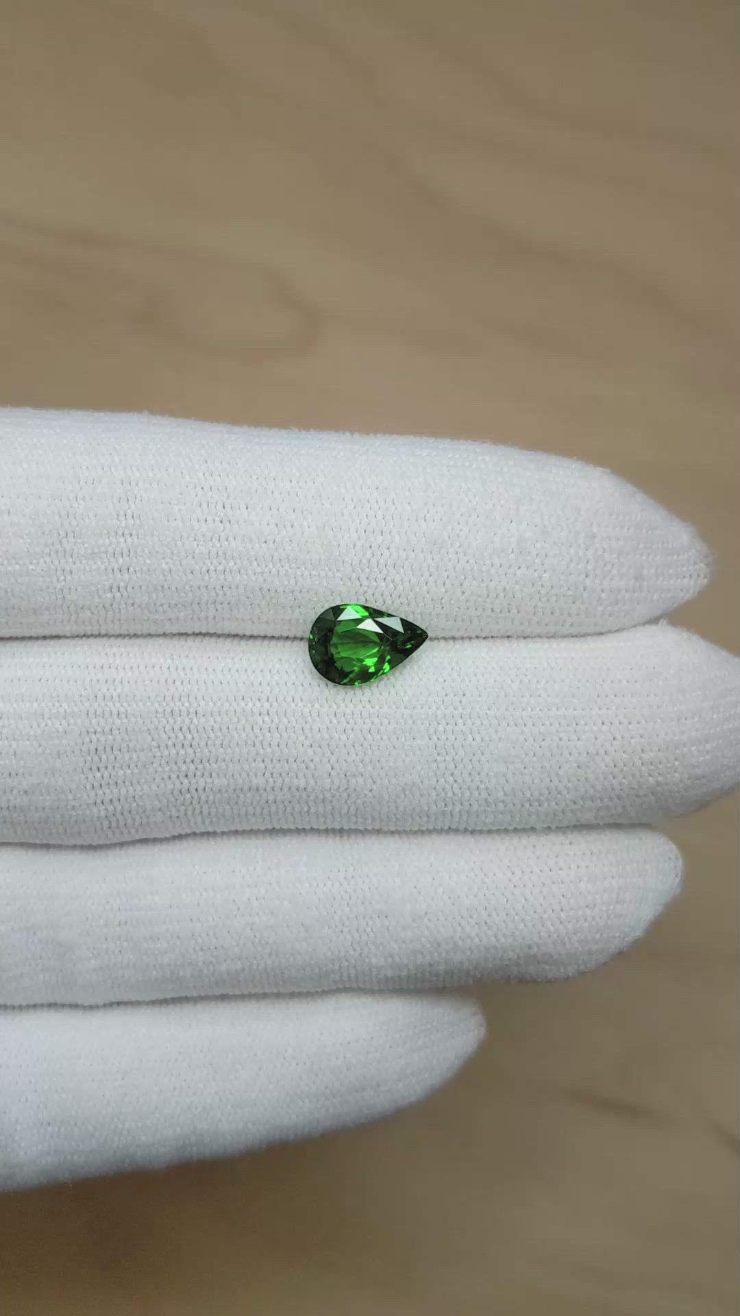 2.04 Ct. Tsavorite Garnet from Tanzania Size Video