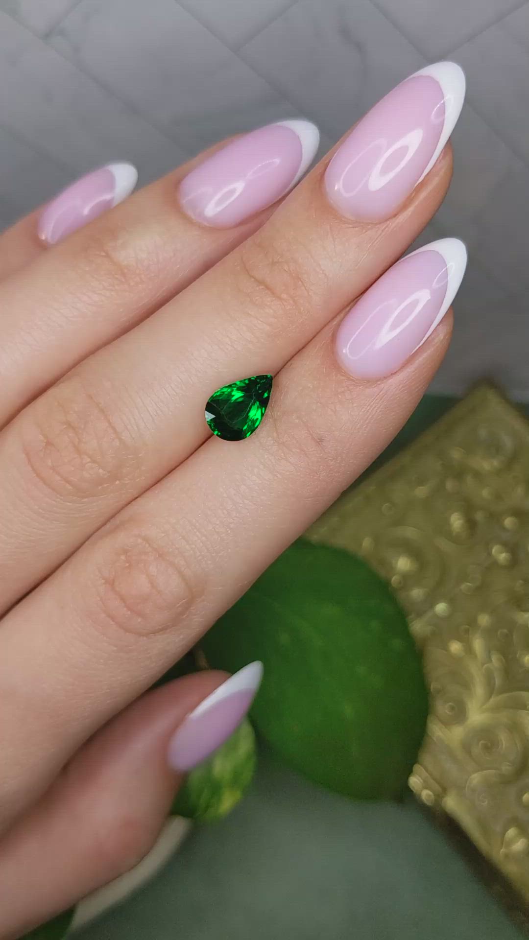 2.04 Ct. Tsavorite Garnet from Tanzania Size Video