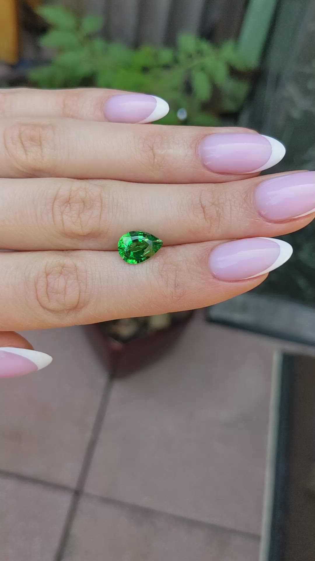 2.77 Ct. Tsavorite Garnet from Tanzania Size Video