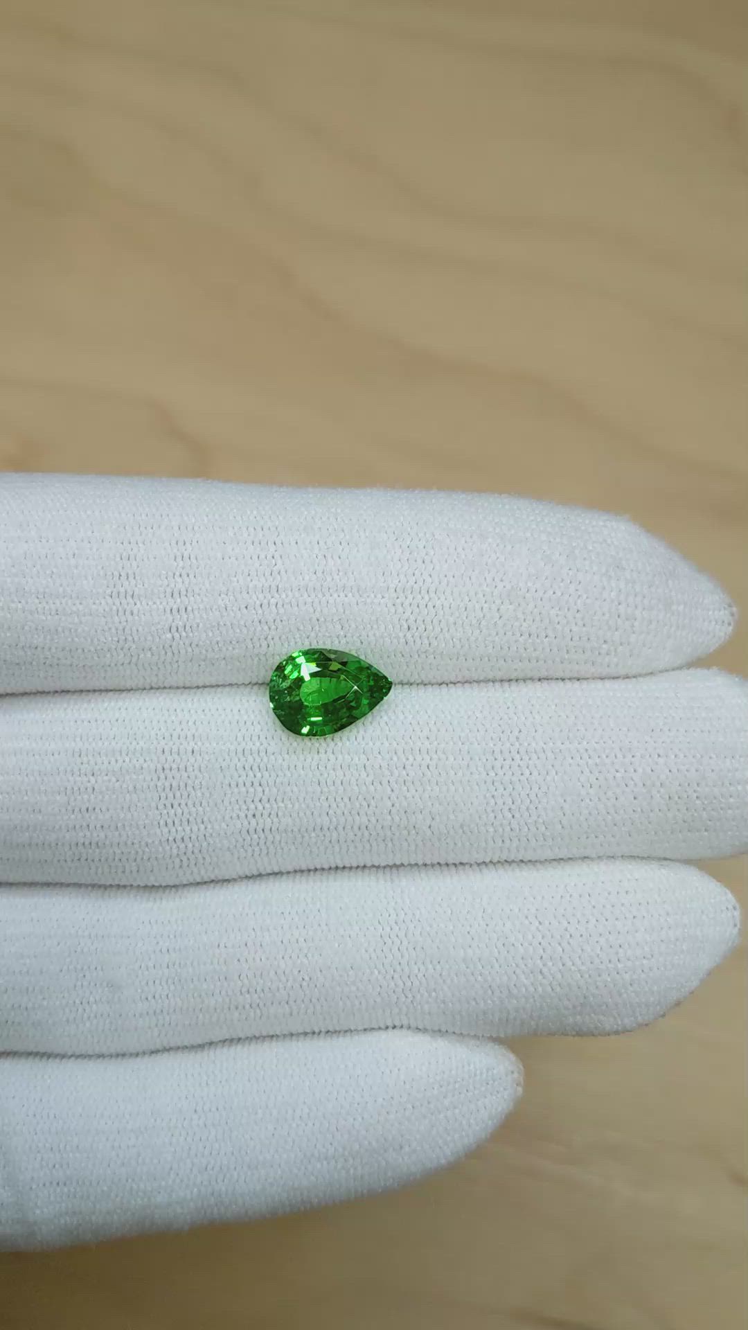 2.77 Ct. Tsavorite Garnet from Tanzania Size Video