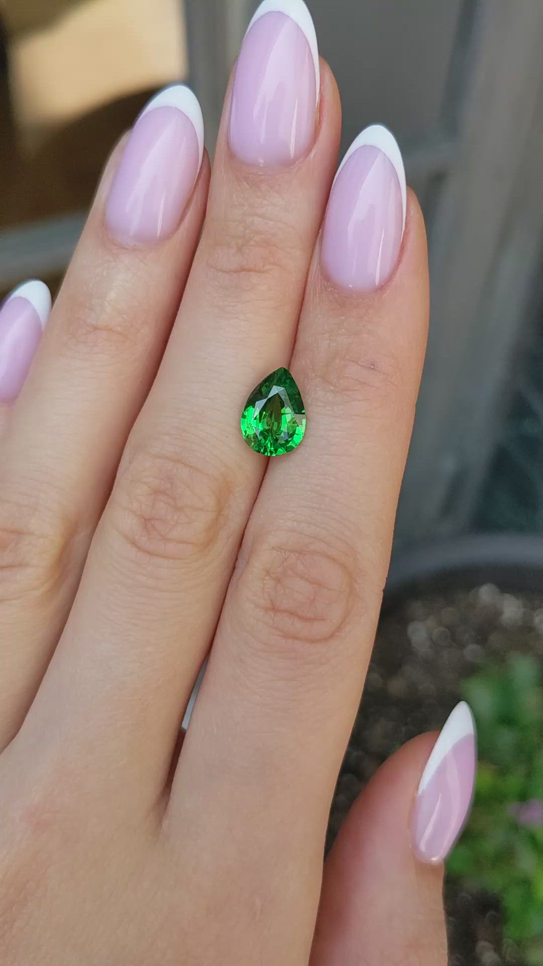 2.77 Ct. Tsavorite Garnet from Tanzania Size Video