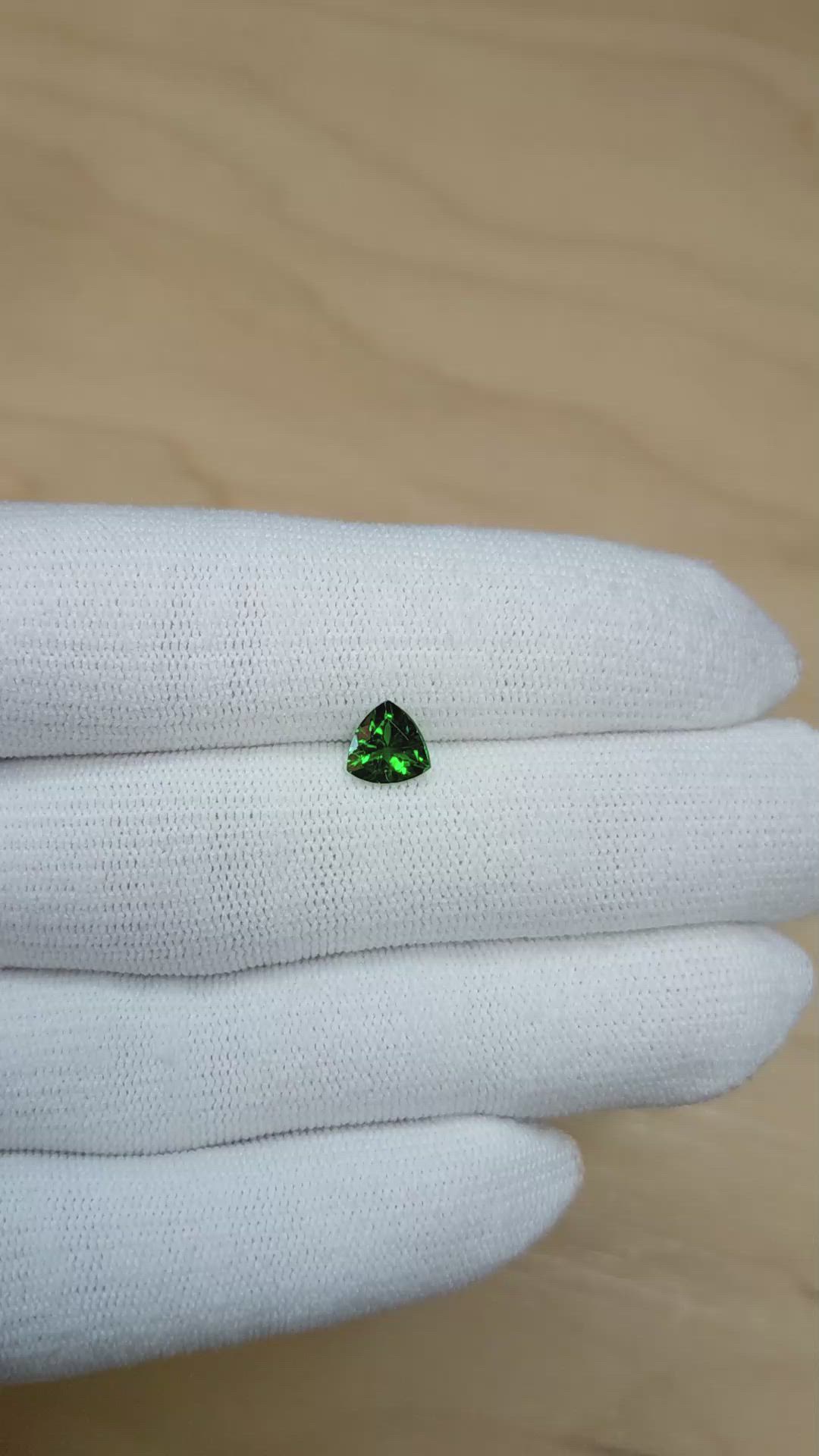 1.07 Ct. Tsavorite Garnet from Tanzania Size Video