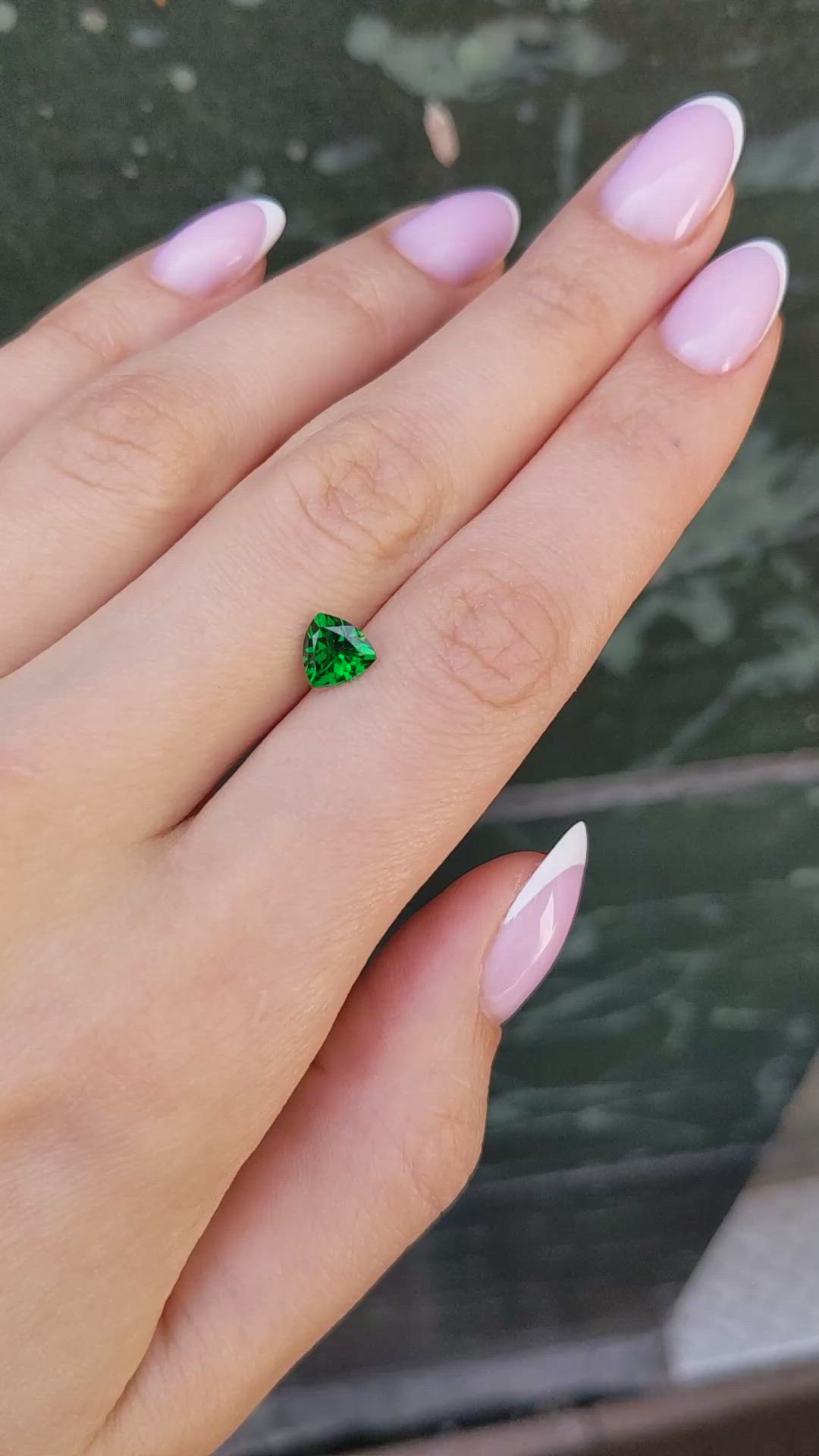 1.07 Ct. Tsavorite Garnet from Tanzania Size Video