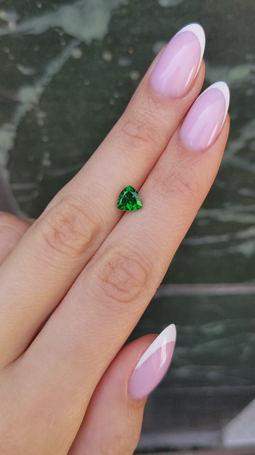 1.07 Ct. Tsavorite Garnet from Tanzania Size Video