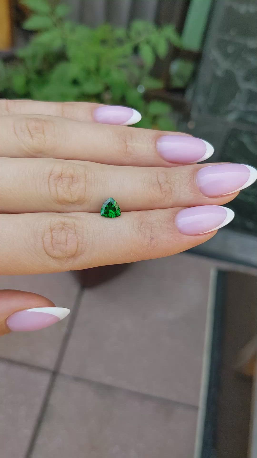 1.07 Ct. Tsavorite Garnet from Tanzania Size Video