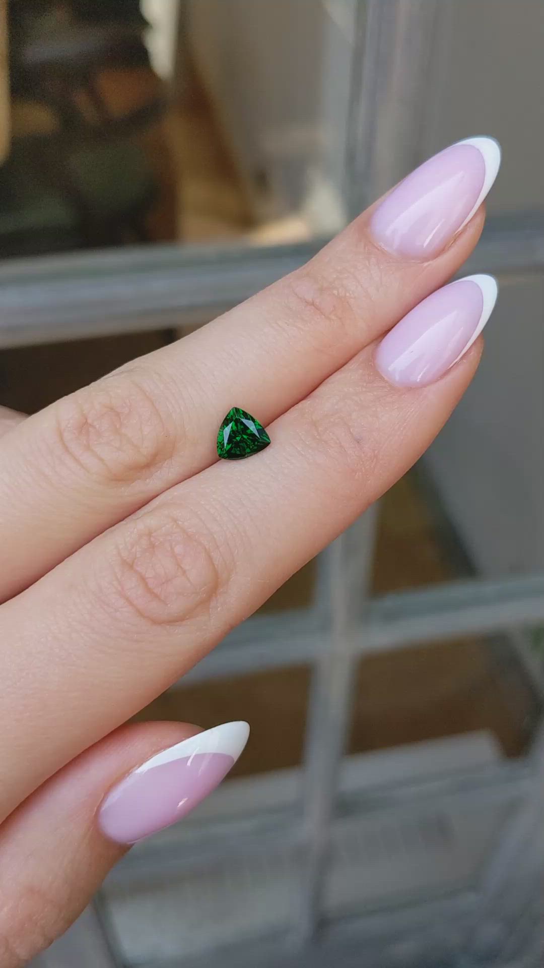 1.19 Ct. Tsavorite Garnet from Tanzania Size Video