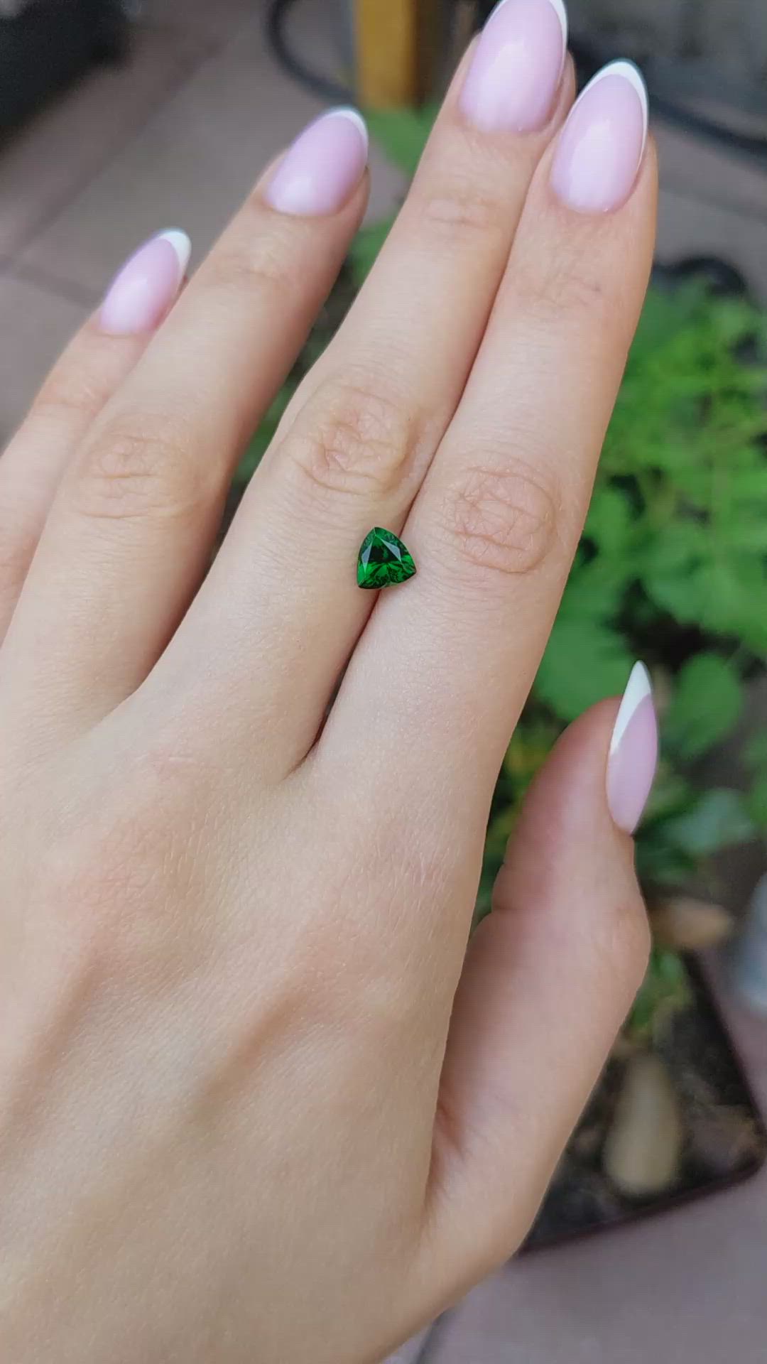 1.19 Ct. Tsavorite Garnet from Tanzania Size Video