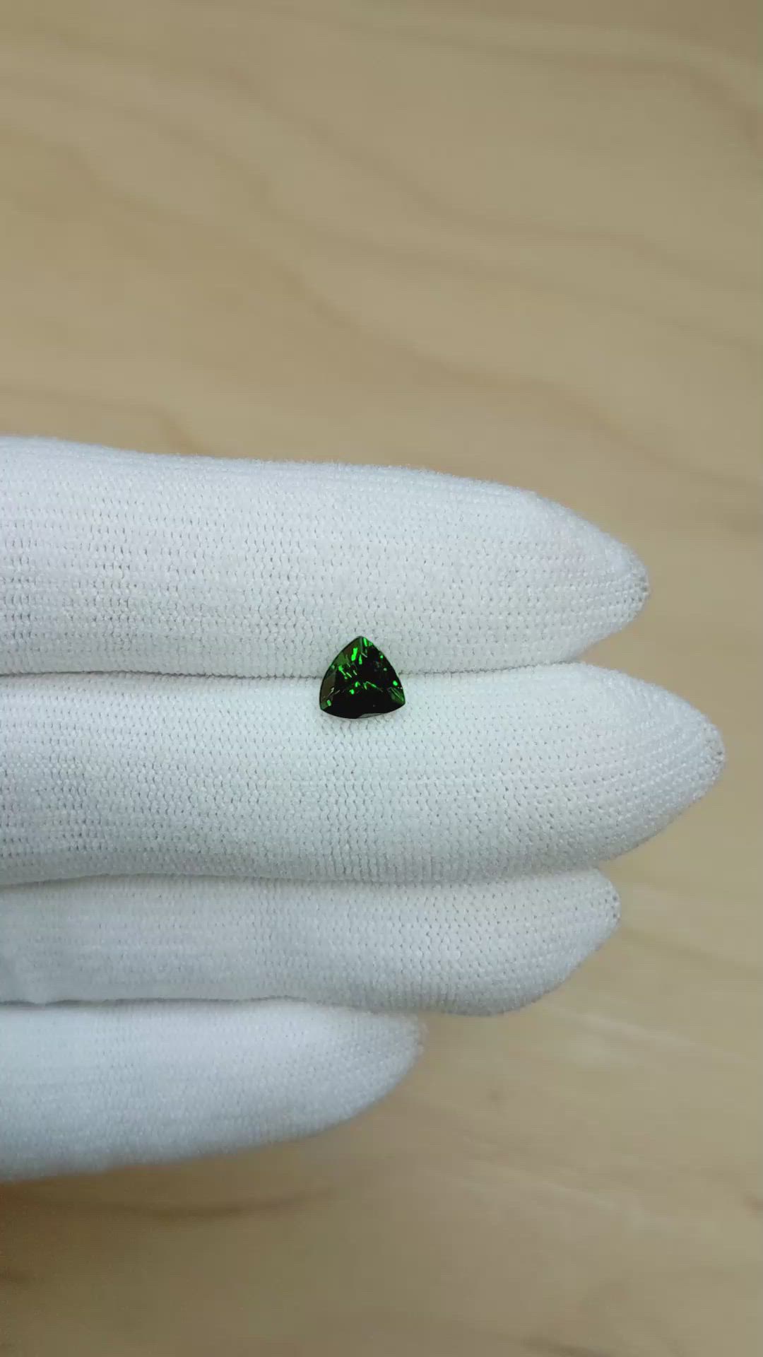 1.19 Ct. Tsavorite Garnet from Tanzania Size Video