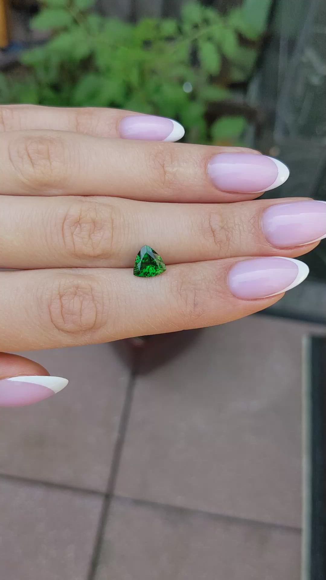1.55 Ct. Tsavorite Garnet from Tanzania Size Video